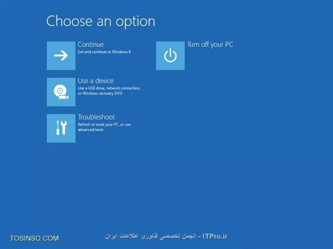 مقایسه Advanced Startup Options در ویندوز 8 و Advanced Boot Options در ویندوز 7