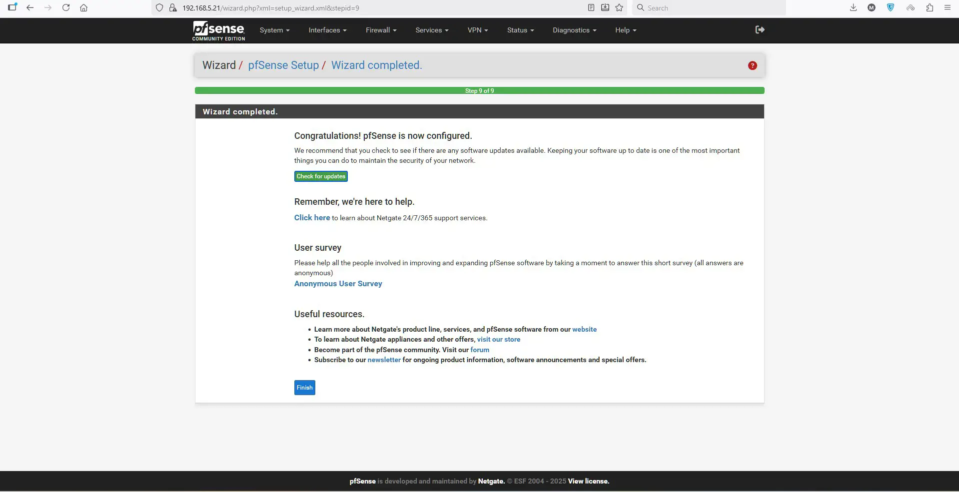 آموزش نصب  pfsense