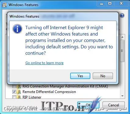 طریقه حذف Internet Explorer 