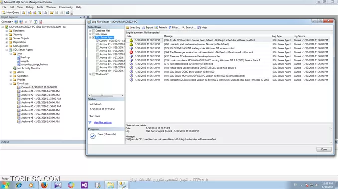 میخوام به صورت زمان بندی backup بگیرم 

اینم error log 


||http://dba.tosinso.com/files/get/2c38ef71-157b-4f13-9499-e5258a2ca445||