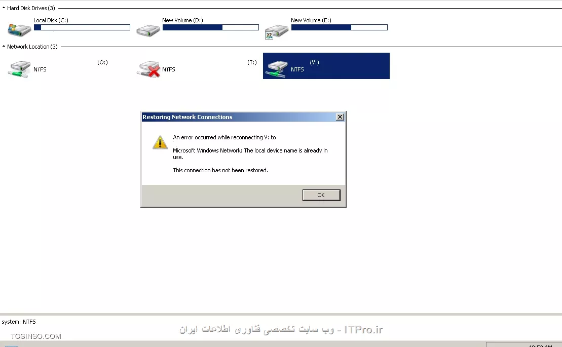 map drive restoring