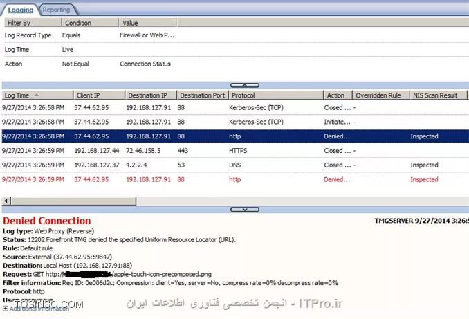 باسلام 
بنده میخوام یه پرتال رو publish کنم و روی مودم ip valid ست کردم و در تنظیمات TMG هم ip  سرورم رو وارد کردم ... ولی باز از بیرون نمیتونم 
اینم error که می گیرم !
||http://tosinso.com/files/get/2cb0cfc9-f2d3-4f0d-b1a7-20ad6f619181||