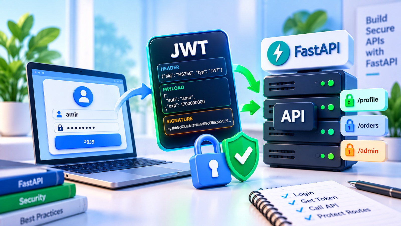 پیاده‌سازی JWT Authentication در FastAPI؛ ساخت Access Token و محافظت از API