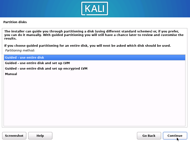 مرحله  پارتیشن بندی دیسک