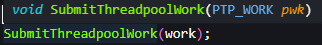 Executing a work Thread with the SubmitThreadPoolWork function