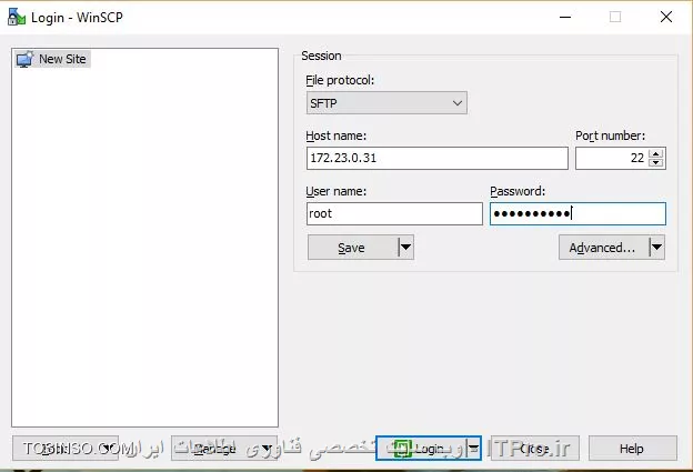 اتصال به هاست با WinScp