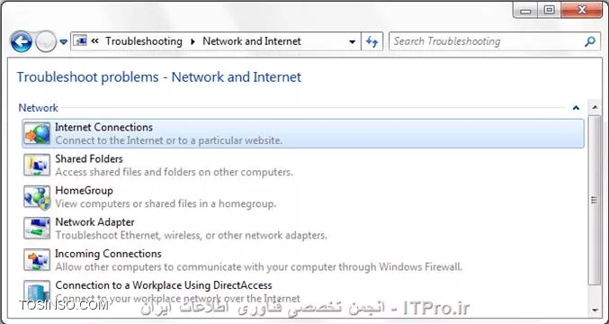 Windows Network Diagnostics