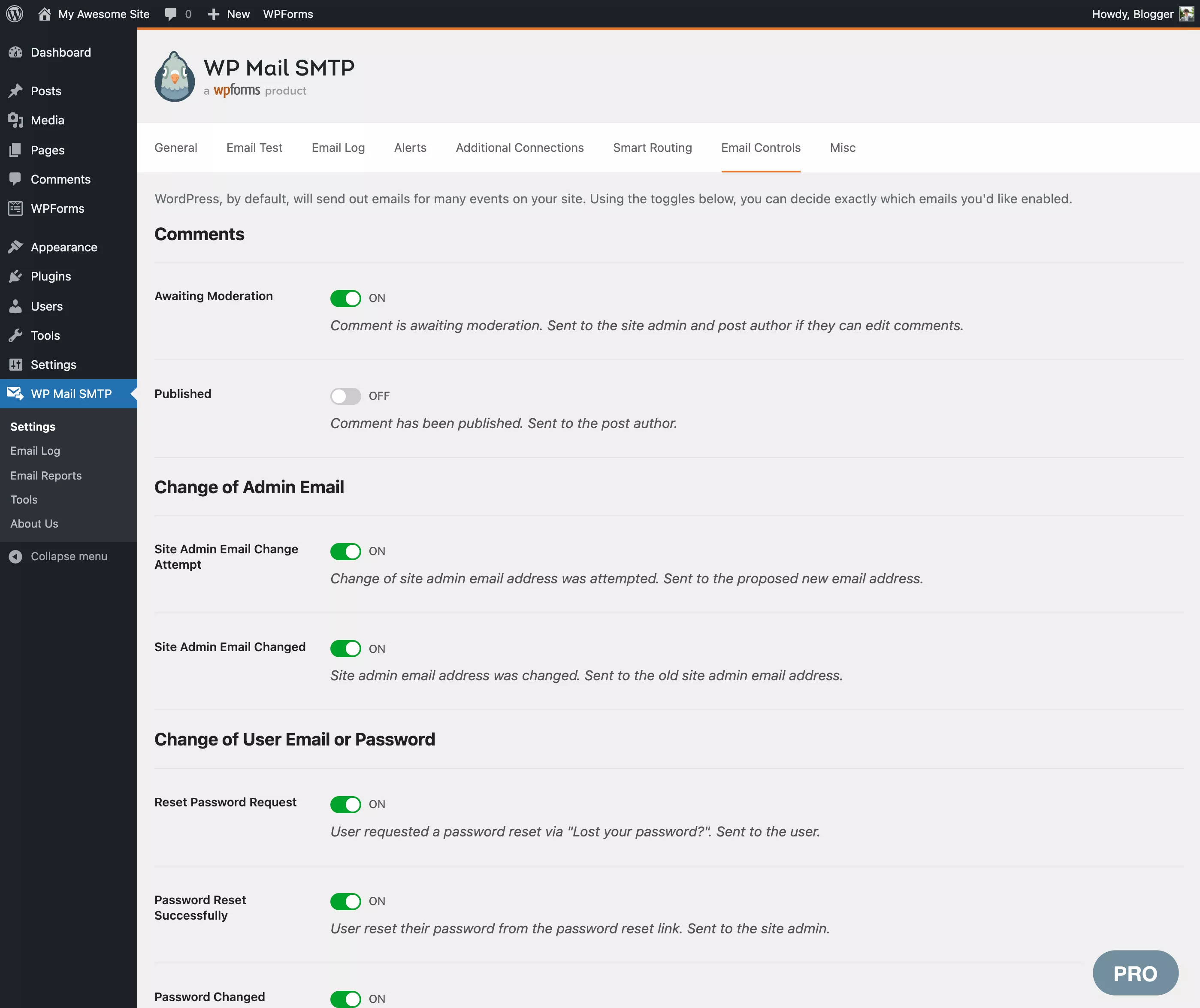 تنظیمات WP Mail SMTP