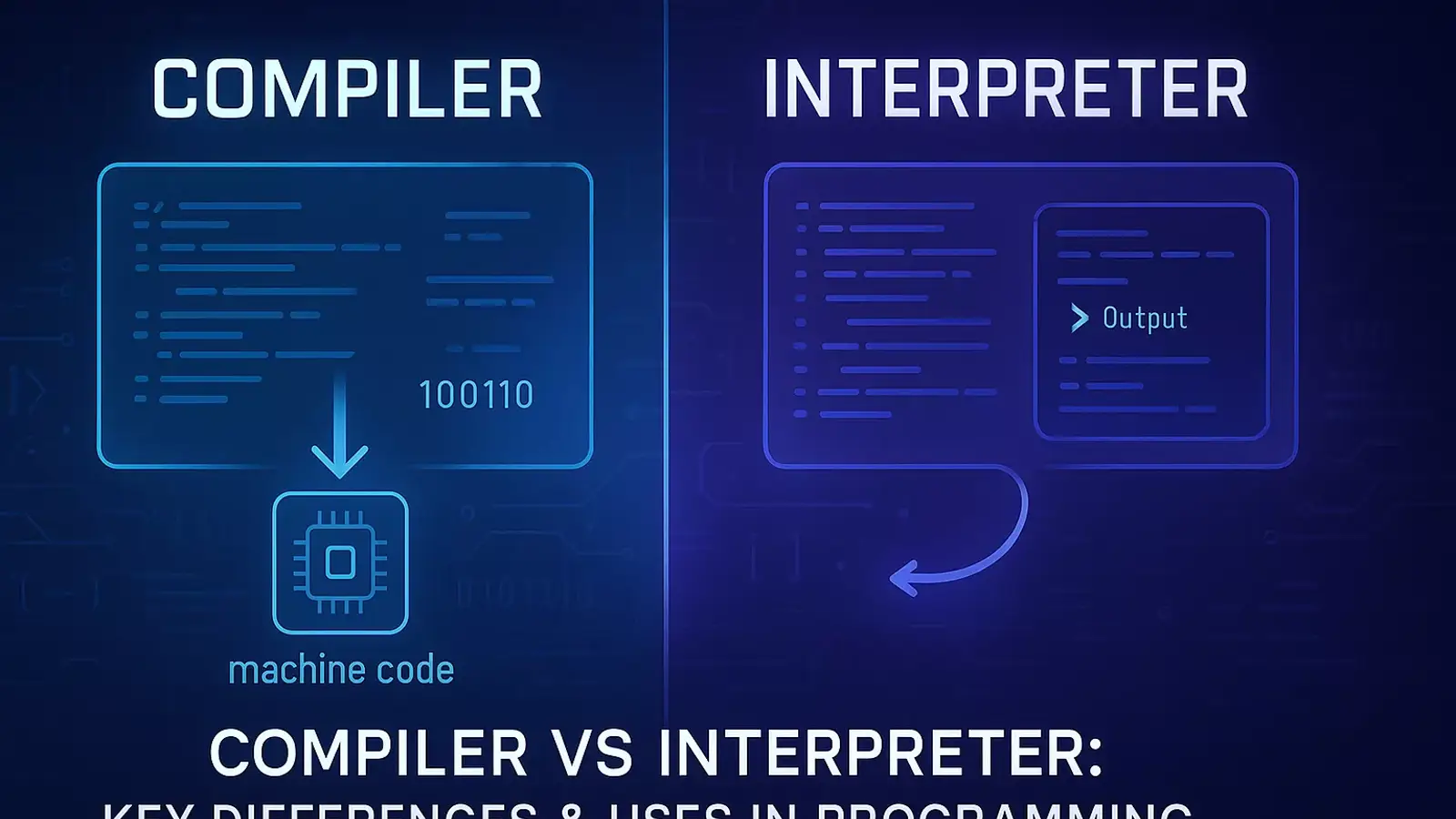 کامپایلر چیست؟ تفاوت با مفسر + کاربردهای کلیدی در برنامه نویسی