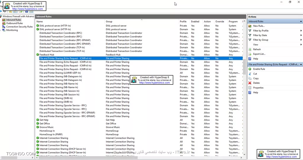 ||https://network.tosinso.com/files/get/352256d5-058d-41bd-8fb2-66c4453622ff||
هم دیزیبل کردم این ۴ تا رول را هم در قسمت اکشن گداشتم رو بلاک اما نمیدوتم چرا باز هم آی پی کامپیوترم پینگ میشه و غیر فعال نمیشه؟