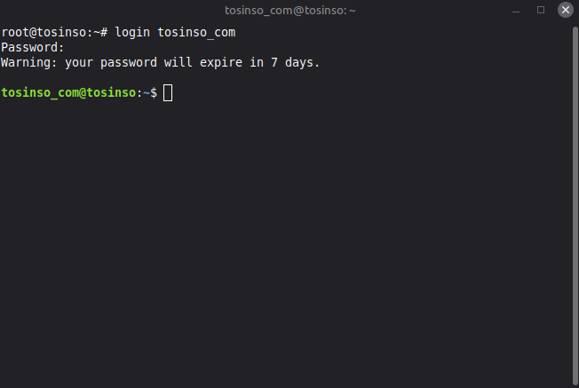 هشدار منقضی شدن رمز عبور در لینوکس (Linux)