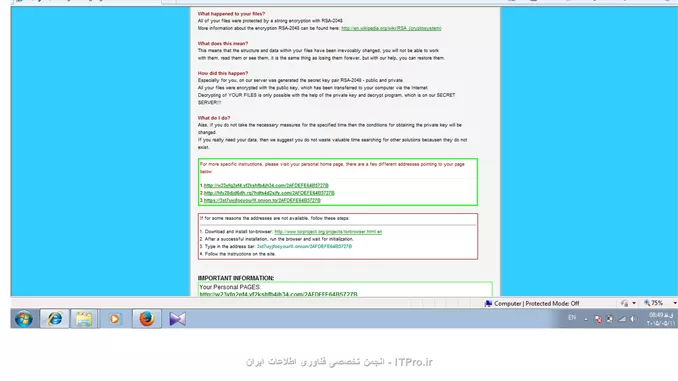 سلام خسته نباشید به همه
اقا به داد ما برسید بدبخت شدم رفت کسی تا حالا با این ویروس برخورد کرده راه حلشو بلده یه نکته من ویندوزمو عوض کردم system restor خالیه||http://tosinso.com/files/get/3772e54d-a670-4d77-95d3-ee553133b80a||