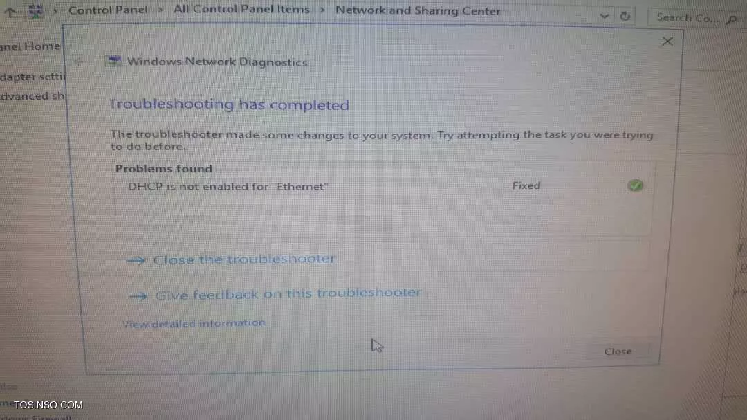 DHCP  مشکلی ندارد و طبق عکسی که از مدیریت مودم فرستادم فعال هست.

اگر مواردی غیر از این هست بفرمایید.

الان برای همین سیستم ای پی دادم بعد ترابلشوتینگ کردم این پیغام اومد بعد که ای پی کانفیگ میگیرم ای پی اتوماتیک داده و ای پیی که ست کرده بودمو نداده.

||https://tosinso.com/files/get/37cbcb4c-3147-48d6-a53c-3a14999ce52b||

یکی از سیستم ها رو ک مشکل داشت انجام دادم هنوز مشکلی پیش نیومده البته چند ساعت بیشتر نیست