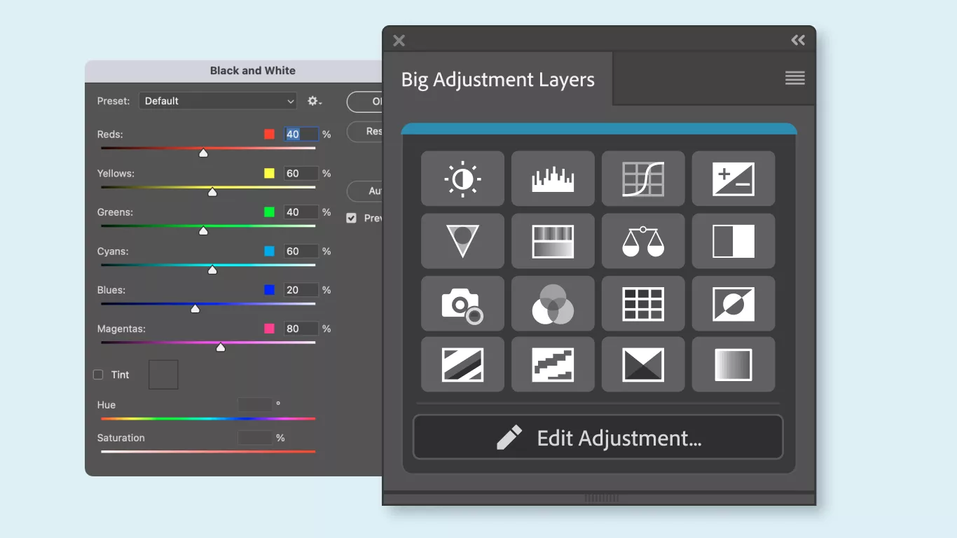 Adjustment Layers در فتوشاپ
