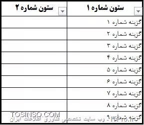 شما نمیتونید این عملیات رو تا زمانی که سلولها هم اندازه نباشند انجام بدید. (مثال شکل زیر - سلول گزینه 4 نامساویست)

||http://icdl.tosinso.com/files/get/7632f374-c04a-4019-8634-7f1d14e90a0b||

برای حل اون هم باید مانند شکل زیر عمل کنید. (سلولها رو هم اندازه کنید)

||http://icdl.tosinso.com/files/get/381ac3ad-8753-4db7-82f7-a3d34ee82fdd||