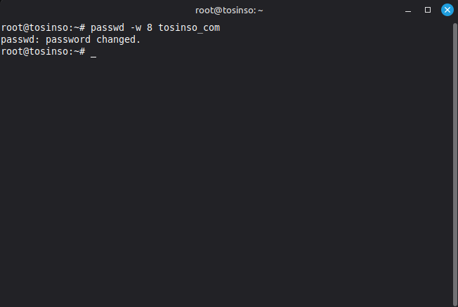 هشدار منقضی شدن رمز عبور در لینوکس (Linux)