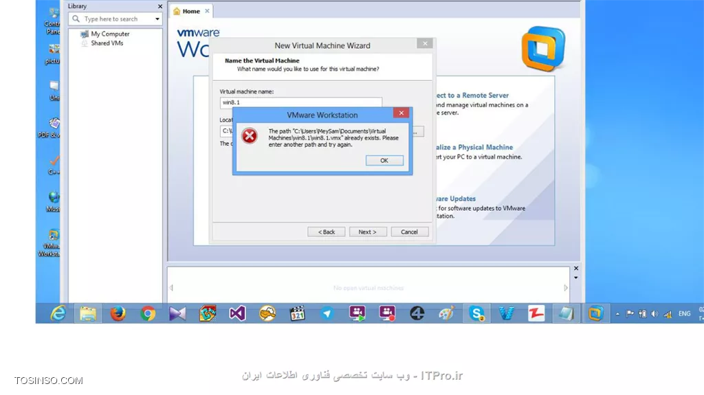 سلام ، موقع نصب ویندوز 8 در vmwareهمچین پیامی میاد
مشگل چیه؟||http://tosinso.com/files/get/39a9ae2c-9a19-4c9a-a5c1-ec32b36ceb88||