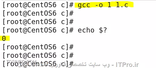 با سلام مجدد ، برای نوشتن و ویرایش کردن کد ها از یک editor ساده به نام vim استفاده میکنیم. انتخاب text editor وابسته به سلیقه و نیاز شماست. تا اونجایی که من میدونم در بعضی از نسخه های لینوکس، vim بصورت پیش فرض نصب نیست و باید خودتان آن را نصب کنید.برای شروع یک فایل متنی خالی را باز میکنم. برای این کار در یک مسیر پیش فرض از دستور vim 1.c استفاده میکنیم. با این دستور در مسیری که در حال حاضر در آن هستید، این فایل خالی را ایجاد میکند. برای مشاهده مسیر از دستور pwd استفاده کنید. من روی desktop یک پوشه با نام C درست کرده ام و تمام سورس کد ها را درون آن ایجاد میکنم.
<center>
||http://tosinso.com/files/get/45fc703a-ef21-4ef8-9d2a-44083731b07e||
<center>
*شاید کار کردن با vim کمی برایتان مشکل باشد، میتوانید از gedit به جای آن استفاده کنید.* برای استفاده از آن دستور gedit را نوشته و نام فایل مورد نظر را در مقابل آن بنویسید. اگر وجود نداشته باشد، آنرا ایجاد میکند. برنامه خود را در آن نوشته و دکمه save را فشار دهید و خارج شوید. توجه داشته باشید کهgedit ترمینال را اشغال میکند و مادامی که gedit باز است نمیتوانید دستوری در آن وارد کنید. gedit هم مثل vim در همان مسیری که هستید فایل را ایجاد میکند.
همچنین میتوانید پس از درست کردن یک پوشه (راست کلیک و create folder) در مسیر دلخواه برای نگهداری سورس کد ها، درون آن راست کلیک کرده و یک empty file درست کنید. سپس روی آن کلیک کنید تا باز شود.
پس از وارد کردن دستور vim 1.c وارد محیط ویرایشی آن میشویم. با فشردن دکمه i وارد insert mode شده و میتوان درون فایل متنی تایپ کرد. گوشه پایین سمت چپ، mode های vim را میتوان دید. برای شروع دستورات زیر را عینا وارد کنید. خط اول که include کردن کتابخانه اصلی C است. اسکلت برنامه تابع main است. در اینجا فقط یک دستور ساده را بررسی میکنیم.
<center>
||http://tosinso.com/files/get/efb1de7b-39be-4529-b728-a9605847bafb||
<center>
تابع printf برای چاپ کردن ساده متن و یا محتویات متغیر ها استفاده میشود. مقدار بین   عینا در خروجی چاپ میشود. از n/ هم برای رفتن به سر خط استفاده میکنیم. در نهایت هم return 0 به معنی اینکه تابع خروجی برنمیگرداند. فراموش نکنید که هر پرانتزی را که باز کردید، حتما در آخر ببندید.برای save کردن و خارج شدن از محیط ویرایشگر، یکبار دکمه خروج را فشار داده، بعد از آن دکمه شیفت و ک فارسی را با هم فشار داده، سپس عبارت wq را وارد کنید. (توضیحات بعضی از دستورات مربوط به اسکریپت نویسی shell است که با عرض پوزش از توضیح آن صرف نظر میکنیم.) پس از آن دوباره به محیط ترمینال باز خواهید گشت. برای کامپایل کردن آن از دستور gcc -o 1 1.c  استفاده میکنیم. الگوی این دستور به این صورت است که ابتدا نام فایل خروجی و بعد از آن نام سورس فایل را میدهیم. *توجه به 2 نکته بسیار ضروری است.** اول اینکه چون من در همین مسیری که هستم، فایل ها را ایجاد میکنم، فقط کافیست نام آنها را در ترمینال بنویسیم و اگر در مسیری غیر از مسیری که در آن هستیم (خروجی دستور pwd) باشیم، باید آدرس فایل را قبل از اسم فایل بطور کامل ذکر کنیم. دوم اینکه بر خلاف ویندور، اسم ها نقشی در پسوند و فرمت فایل ها ندارند، یعنی این پسوند c. که من گذاشتم جزء اسم فایل محسوب میشود و فرمت آن نیست. *در لینوکس، فرمت یک فایل، چه متن چه عکس چه فیلم و ... در متا دیتای آن دخیره میشود نه در اسم آن. فقط به دلیل اینکه من کاربر متوجه شوم درون این فایل متنی، کد C ذخیره شده، آخر آن یک c. میگذارم. *یعنی اگر من آخرش بعد از نقطه هر چیزی بنویسم اصلا مهم نیست. *این دو نکته را همیشه به یاد داشته باشید.
<center>
||http://tosinso.com/files/get/3a6d7b4f-9395-4137-a9d0-85e0745088e5||
<center>
دستور gcc خروجی خاصی ندارد ولی با دستور ?$ echo میتوان صحت اجرای آن را بررسی کرد. خروجی این باید صفر باشد. اگر صفر نباشد دستور قبلی یعنی gcc با مشکلی همراه است. دستور gcc یک فایل با نام 1 برای من ایجاد کرد که میتوان بصورت گرافیکی آن را دید و هم میتوان با دستور ls آن را در پوشه ایجاد شده مشاهده کرد. این فایل نتیجه کامپایل است.حال برای اجرای برنامه در ترمینال مینویسیم 1/. و نتیجه در خروجی چاپ میشود.(من میتونستم آخر خط دوم new line کنم که ظاهر بهتری داشته باشد.)
<center>
||http://tosinso.com/files/get/7aa1e050-0184-42cd-9777-d9ff621457e4||
<center>
پایان قسمت دوم

نویسنده : سید محمد باقر موسوی
منبع : |جزیره برنامه نویسی وب سایت توسینسو::https://tosinso.com/programming|
هرگونه نشر و کپی برداری بدون ذکر منبع و نام نویسنده دارای اشکال اخلاقی است
