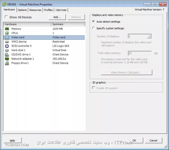 خب این مشکل دلایل متعددی داره و از معمول ترین مشکلات کار با VDI هست
*ممکنه vmware tools ورژن قدیمی نصب باشه* بر روی vm که بهتره در ابتدا view agent رو پاک کنید سپس vmwaretools و سپس در هنگام نصب vmwaretools از حالت custome mode استفاده کنید و سپس گزینه vmware device drivers رو expand کنید و SVGAdriver رو به   This feature will not be available تغییر بدین.سپس سیستم رو ریستارت کنید و پس از بالا آمدن اخرین نسخه view agent سازگار با view server خودتونو نصب کنید vm  رو ریستارت کنید تنظیمات رزولوشن و رنگ و چک کنید..
--
*ممکنه vram اختصاص داده شده به vm برای SVGA کافی نباشه*
که میتونید مثل شکل زیر vram رو مثلا 64 یا 128 تنظیم کنید و از حالت Auto در بیارید
||https://virtualization.tosinso.com/files/get/3afc24f6-259e-4240-9d1a-b915d75a7abc||
--
*ممکنه پورتهای ارتباطی PCOIP بر روی connection server بسته باشه یا سرور درست تنظیم نشده باشه*
--
*ممکنه  ورژن درایور کارت گرافیک نصب شده با vm و view server همخوانی نداشته باشه*
--
*ممکنه تنظیمات رنگ در دسکتاپ vm بر روی 16bit باشه که باید به 32bit  تغییر کنه.*
--
|برای اطلاعات بیشتر هم میتوانید از این لینک استفاده کنید همراه با فیلتر شکن..::https://kb.vmware.com/selfservice/microsites/search.do?language=en_US&cmd=displayKC&externalId=1028332|