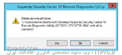!! ایجاد لاگ های ردیابی یک کامپیوتر 
در این آزمایش قصد داریم تا با ابزار remote diagnostics utility که یکی از محصولات شرکت کسپرسکی است یک ردیابی به Kaspersky Endpoint Security ایجاد کنیم سپس لاگ ها را دانلود کنیم و در لاگی به نام Kaspersky Event Log and System آنها را بایگانی کنیم 

* ماشین های Security-Center

- Security-Center 

1- انتخاب کنید بخش Administration Console 

2- انتخاب کنید Managed devices\Workstations و روی تب Policies بروید 

||https://tosinso.com/files/get/fd08cf16-5d46-4b48-a607-9bf85e5aa1b8||

3- داخل پراپرتیز بخش KES 10 SP2 workstation policy شوید 

||https://tosinso.com/files/get/8d8a76c9-65e6-4f7a-8468-f37c87ce8f0f||

4- باز کنید Application Startup Control 

5- چک باکس Protection_Cryptomalware را بردارید و روی OK کلیک کنید 

6- صبر کنید تا پالیسی اعمال شود 

||https://tosinso.com/files/get/6efb2c92-f8f6-4b28-81a4-d9accd41a602||

7- بروید داخل نود Managed devices 

8- حالا PC1 را در اینجا پیدا کنید و یا در کادر جستجو آن را پیدا کنید 

9- حالا PC1 را بنویسید و بر روی Find now کلیک کنید 

||https://tosinso.com/files/get/8c1f2f67-6de9-4a62-a866-554537242f6c||

10- حالا مطمئن شوید که کامپیوتر PC1 مشاهده شود 

11- حالا روی آن راست کلیک کنید و بر روی Custom tools\Remote diagnostics 

||https://tosinso.com/files/get/7d442c4e-9742-4c78-8536-ca807efc2550||

12- در کادر Device نام کامپیوتر  PC1 را پیدا کنید 

13- روی Sign in کلیک کنید 

||https://tosinso.com/files/get/9e344141-1c70-4185-b29e-684d6d94d543||

14- حالا برای فعال سازی ردیابی بر روی Kaspersky Endpoint Security 10 for Windows 

15- بر روی لینک Enable tracing کلیک کنید 

||https://tosinso.com/files/get/84cba5a5-23c0-42c6-b3d0-cf9ff9f993f8||

16- حالا میزان ردیابی را روی 500 تنظیم کنید 

||https://tosinso.com/files/get/354e3917-afea-4e49-b332-4967f5e29032||

17- حالا برای ری استارت کردن Endpoint کسپرسکی بر روی لینک Restart application کلیک کنید 

||https://tosinso.com/files/get/ed04d363-ed06-4d24-884b-79ec04babf33||

18- حالا صبر کنید تا کسپرسکی Endpoint ری استارت شود و عبارت Operation completed successfully نمایان شود 

19- برای غیر فعال کردن ردیابی می توانید از گزینه Disable tracing استفاده کنید 

||https://tosinso.com/files/get/e613fa84-1230-43ab-9e10-aca7a8654ed0||

20- باز کنید Kaspersky Endpoint Security 10 for Windows/Trace files 

21- حالا بر روی لینک Download file کلیک کنید 

||https://tosinso.com/files/get/0e1300d3-d534-4628-9c8f-519bd97a3f0b||

22- دانلود ها در فولدر Trace files وارد می شود 

23- برای مشاهده اطلاعات دانلود شده System info 

24- کلیک کنید روی Load system information 

||https://tosinso.com/files/get/87a35b64-89c5-4f23-b90c-beae8c31dc08||

25- باز کنید Event log و ان را ذخیره کنید در Kaspersky Event Log و System log 

26- کلیک کنید روی لینک Download folder 

||https://tosinso.com/files/get/6f87e2b5-cc20-4d59-b552-3ef579e98b36||

27- حالا چک کنید که لاگ ها ایجاد شده باشد 

||https://tosinso.com/files/get/91e609a3-a014-4037-9017-3daebe2b2acd||

28- حالا diagnostics utility را ببندید 

29- مواظب باشید لاگ ها پاک نشود کلیک کنید بر روی No 

||https://tosinso.com/files/get/3b35a2f1-86a1-4e61-abad-6078f2fa1531||

40- باز کنید پراپرتیز KES 10 SP2 workstation policy 

41- باز کنید Application Startup Control 

42- فعال کنید رول Protection_Cryptomalware و روی OK کلیک کنید . 

||آموزش کسپرسکی سرور 10 احمد توسلی برای اولین بار در کشور ::https://tosinso.com/files/get/dd8b75cb-12f0-48f2-a00d-409a4d03e712||

نویسنده : سید احمد توسلی
منبع : |جزیره امنیت اطلاعات و ارتباطات وب سایت توسینسو::https://tosinso.com/security|
هرگونه نشر و کپی برداری بدون ذکر منبع و نام نویسنده دارای اشکال اخلاقی است