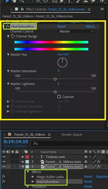 100 Effects of After Effects explained : Hue/Saturation