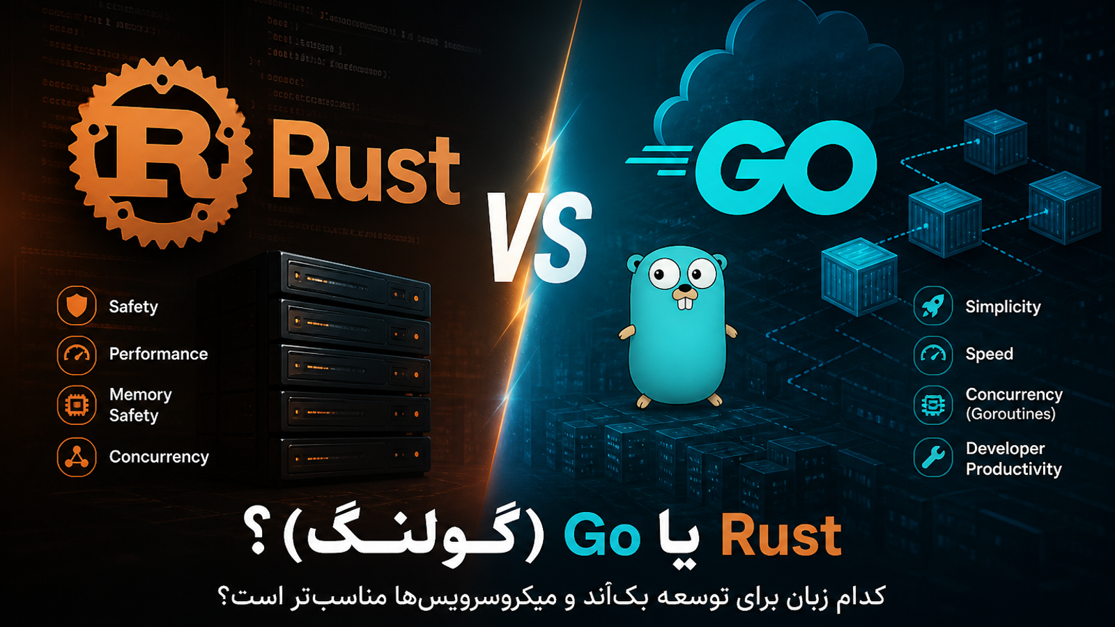 Rust یا Go (گولنگ)؟ (کدام زبان برای توسعه بک‌اند و میکروسرویس‌ها مناسب‌تر است؟)