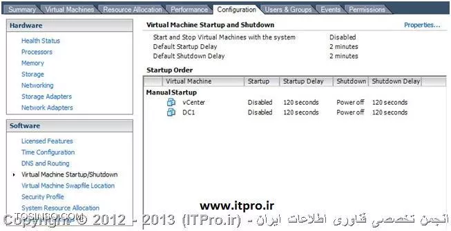 روشن شدن اتوماتیک Virtual Machine در VMWare