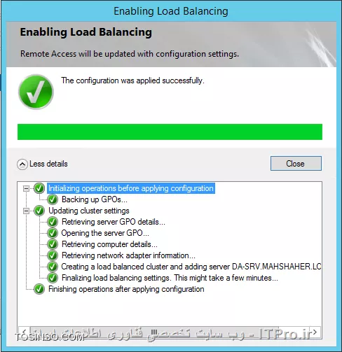 ایجاد  High Availability و Load Balancing برای DirectAccess Server