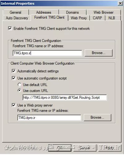 کاربرد تب Forefront TMG Client در تنظیمات فایروال TMG