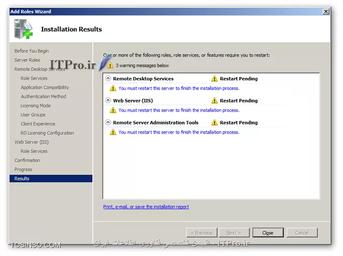 در این سری مقالات تصمیم راجع به Remote Desktop Services یکی از مفیدترین و پرکاربرد ترین سرویسهای شبکه صحبت کنیم ،  در ابتدا این سرویس با نام Terminal Services معرفی شد ، سابقه ی این سرویس برمی گردد به Windows NT 4.0 server   که در آن زمان این سرویس جدا از سیستم عامل ارائه می شد و به عنوان یک Patch اضافه روی دستگاه نصب و مورد استفاده قرار می گرفت اما در ادامه  راه ماکروسافت آن را بصورت Component در خانواده سیستم عامل ویندوز 2000 و 2003  به بعد جایگذاری کرد و در Windows Server 2008 به بعد تغییرات بسیار در این سرویس نسبت به Windows server 2003 داده شد و با آمدن Windows Server 2008 R2 نام آن به Remote Desktop Services تغییر یافت.شما می توانید در هر جایی که باشید جهت استفاده از منابع خود در سرور از Terminal Services استفاده نمایید از مزایای دیگر این سرویس این است که در سیستم عامل Windows server 2003  به بعد ، به تعداد نامحدودی کاربر می توانند به کامپیوتر مورد نظر وصل شده و عملیات مورد نظر خود را انجام دهند که البته بستگی به License خریداری شده شما دارد که در ادامه توضیح می دهیم. 

همچنین با استفاده از این سرویس شما به راحتی و بدون حضور در محل می توانید خطاهای احتمالی بوجود آمده در سیستم را رفع کرده و یا در صورت نیاز عملیات بروزرسانی سرورهای خود را را انجام دهید ، تمامی موارد گفته شده تنها بخش کوچکی از این سرویس می باشد ، از دیگر قابلیتهای این سرویس میتوان Publish کردن نرم افزارها را نام برد یعنی اینکه شما می توانید نرم افزار اتوماسیون اداری خود یا هر نرم افزار دیگری را از شرکت سازنده تهیه کرده و روی سرور نصب کنید و با Publish کردن آن دیگران می توانند در هر جایی که هستند بدون نیاز به تهیه نرم افزار به سرور متصل شده و از آن نرم افزار استفاده کنند ، به این نکته دقت داشته باشید که کاربران تنها تصویری از این نرم افزار را مشاهده کرده و از آن استفاده می کنند و تمامی پردازشهای مربوط به این نرم افزارها در سرور انجام می شود به همین دلیل می بایست با توجه به تعداد کاربران ، سرور پرقدرتی را برای نصب این سرویس در نظر گرفت.

زمانی که حرف از Terminal Service به میان می آید بسیاری از افراد به سرعت به یاد Remote Desktop می افتند ، در تمام نسخه ی ویندوزهای Server 2008 , Seven , Vista , Server 2003 , XP ,… ابزاری به نام Remote Desktop  وجود دارد که با تایپ mstsc در Run می توانید آن را اجرا کرده و مانند Terminal Services یک دسکتاپ را فراهم نمود Terminal Services و Remote Desktop خیلی به هم شبیه هستند برای عنوان کردن یکی از این شباهتها باید گفت که در هر دو تکنولوژی از ابزاری در ویندوز به نام Remote Desktop برای اتصال استفاده می کنند . که این نرم افزار Microsoft Terminal Service for Client نام دارد  که mstsc کوتاه شده آن است و از پورت TCP 3389 استفاده می کند . با وجود شباهتهای زیاد ، تفاوتهایی هم در این دو تکنولوژی وجود دارد ، از جمله این تفاوتها میتوان به Scalability اشاره کرد به عنوان مثال ترمینال سرویس دارای دو Mode زیر هست :

# Execute Mode : برای اجرای برنامه ها بصورت عادی
# Install Mode  : برای نصب برنامه ها

زمانی که نرم افزاری را روی ترمینال سرویس نصب می کنیم ، تنظیماتی در Registry یا یک فایل ini نوشته می شود که این خاصیت امکان استفاده چند کاربر به صورت همزمان را فراهم می کند ، Remote Desktop دارای Install Mode نمی باشد. راجع به این دو مورد در قسمتهای بعدی این سری مقالات بیشتر صحبت خواهید کرد. قبل از اینکه به سراغ نصب این سرویس بریم به این نکته اشاره کنم استفاده از Terminal Services در ویندوز برای تعداد کاربران محدود بوده و برای استفاده از این سرویس برای کاربران و یا کامپیوترهای زیاد باید License  از ماکروسافت خریداری کنید اما در صورت عدم خرید License ، خود ماکروسافت پس از نصب ، این سرویس را بصورت Trial و بمدت 120 روز بصورت رایگان در اختیار شما قرار می دهد. خب از این توضیحات بگذریم و به سراغ نصب این سرویس بریم ، برای نصب وارد کنسول Server Management رفته و رول مربوطه را که Remote desktop service هست نصب میکنیم ، با ما همراه باشید ....
||http://tosinso.com/files/get/b62f3c52-badc-4dcd-8bfc-2d88da9abaa0||
طبق معمول در اولین صفحه برای اضافه کردن رول جدید با یک سری یاد آوری ها مواجه میشویم از جمله انتخاب رمز قوی برای اکانت مدیریت ، گذاشتن IP ثابت ( Static ) برای کامپیوتر سرور و همچنین استفاده از جدیدترین آپدیتهای امنیتی .Next  زده و به مرحله بعد میرویم ،
||آموزش نصب و راه اندازی Remote Desktop Service::http://tosinso.com/files/get/b087bec0-1ae0-47bb-9de1-969a9e9ada97||
در این مرحله رول مورد نیاز یعنی Remote desktop service را علامت زده و Next  میکنیم ،
||http://tosinso.com/files/get/61c14764-ae3e-41d1-b7a3-c4a4bb2c43ab||
در اینجا توضیحی راجع به کارکرد این سروی داده شده و نکاتی هم ذکر شده ، Next  میکنیم ،
||http://tosinso.com/files/get/193c01e9-835e-42ce-b16a-d65fda418085||
در این مرحله رولهای مربوط به این سرویس وجود دارد و بنا به نیاز مواردی را که نیاز داریم فعال و نصب میکنیم ، توضیح کوتاهی راجع به این موارد میدهیم :
* *Remote Desktop Session Host :* این قابلیت را می دهد که بتوانیم با تعداد بالا ( به اندازه License خریداری شده ) Session داشته باشیم . برای Publish کردن نرم افزارها از این سرویس استفاده می شود همچنین برای ذخیره سازی فایلها در شبکه و دسترسی به منابع از طریق Remote مورد استفاده قرار می گیرد.
* *Remote Desktop Virtualization :* در صورتی که سرویس Hyper-V در شبکه شما وجود داشته باشد از طریق این سرویس می توانیم با ماشین های مجازی ارتباط لازم را برقرار کنیم
* *Remote Desktop Licensing : *برای مدیریت License ها و تعداد کاربران یا دستگاه هایی که می توانند از آن استفاده کنند به کار میرود ( بدون وجود این رول شما نمیتوانید از منابع سرورتان استفاده کنید برای استفاده از این سرویس میبایست این رول نصب شود )
* *Remote Desktop Connection Broker :* این رول زمانی به کار گرفته میشود که شما چند سرور Terminal Services داشته باشید این رول قابلیت Session Load balancing را داده و باعث می شود که ترافیک بین سرورهای دیگر تقسیم شده و درخواست ها برای برقراری ارتباط بین سرورها تقسیم گردد. 
* *Remote Desktop Gateway :* برای برقراری Session و دسترسی به منابع مورد نظر خود از طریق اینترنت مورد استفاده قرار میگیرد .
* *Remote Desktop Web Access : *با استفاده از این سرویس شما میتوانید نرم افزارهای Publish شده را با انتخاب خود به وسیله مرورگر وب خود اجرا کرده و از آن استفاده کنید ( برای فعالسازی این سرویس لازم هست که رولهای IIS  و Remote Server Administration Tools  هم نصب گردند که البته بصورت خودکار نصب خواهند شد )
در این سری مقالات تصمیم داریم بر Publish کردن نرم افزارها و استفاده آنها از طریق مرورگر وب متمرکز شویم به همین دلیل در این سناریو موارد زیر را علامت زده و Next میکنیم ،
* Remote Desktop Session Host برای Publish کردن نرم افزارها .
* Remote Desktop Licensing برای استفاده از License که البته چون نداریم Trial اون که 120 روزه هست  :-P
* Remote Desktop Web Access برای استفاده از این سرویس به وسیله مرورگر Web .
||http://tosinso.com/files/get/23643b65-d0f9-4acf-8f4f-e97b71932eaf||
به طور خلاصه در این قسمت پیشنهاد میشود که اول این سرویس را راه اندازی کرده و بعد نرم افزارها را نصب کرده و برای Publish کردن آنها اقدام کنید . Next میکنیم ،
||http://tosinso.com/files/get/1bd7ec4a-cb55-4e5d-8c91-8c330f71c224||
Network Level Authentication قابلیتی است که قبل از Remote زدن و ایجاد یک Session ، نام کاربری رمز عبور کاربر را درخواست می کند و پس از ریموت زدن عملیات احراز هویت را انجام می دهد ، این قابلیت جدا از بالاتر بردن امنیت خواص دیگری هم دارد از جمله جلوگیری از ایجاد Sessionهایی که توسط کاربرانی که رمز و پسوردهای نامعتبر را در جهت سعی برای ورود به سرور استفاده میکنند را دارا میباشد ، گاهی ممکن است افرادی در شبکه به IP سرور ریموت زده و یک Session ایجاد کنند و با حدس خود برخی نام کاربری و رمز عبور را تست کنند که همین مورد باعث خواهد شد که تعداد Sessionهای ایجاد شده در سرور زیاد شده و طبیعتا پردازش در سرور بیشتر میشود که این خود باعث کاهش کارایی سرور شما میشود . این قابلیت در ابزار mstsc نسخه 7.0 اضافه شده و با توجه به اینکه Windows XP از mstsc نسخه 6.0 استفاده میکند از این قابلیت نمیتواند استفاده کند پس در استفاده از این سرویس به مشکل برخورد میکند در صورتی که در این مرحله گزینه اول را انتخاب کنید ویندوزهایی از جمله Win XP که از mstsc نسخه 6.0 استفاده میکنند تنها در صورتی قادر به دریافت این سرویس خواهند بود که حداقل نسخه 7.0 mstsc را تهیه و نصب نمایند ، در غیر این صورت با انتخاب گزینه دوم میتوانید از این قابلیت استفاده کنید ، امنیت در سطح شبکه شما پایینتر آمده ولی کلاینتها بدون در نظر گرفتن دارا بودن Network Level Authentication میتوانند از این سرویس استفاده کنند. لازم به ذکر است که در سرویس پک های جدید ویندوز XP ابزار mstsc به ورژن جدید ارتقا پیدا کرده. مشابه که چه عرض کنم ... خود آن را در System Properties یعنی با تایپ sysdm.cpl در Run و رفتن به تب Remote میتوانید مشاهده کنید و پس از نصب این سرویس میتوانید در این تب ( Remote ) تنظیمات را بنا به نیاز خود تغییر دهید ،
خب برمیگردیم به مراحل نصب ، بنا به نیاز گزینه مورد نظر را انتخاب کرده Next میکنیم ...
||http://tosinso.com/files/get/5dd517b6-0a8b-4e94-baef-756a3a15f27c||
در مرحله بعد شما در صورتی که License خریداری کرده باشید میتوانید با انتخاب یکی از موارد زیر آن را اعمال و استفاده کنید :
* *Per device :* برای اینکه License خریداری شده به تعداد Device های مورد نیاز در شبکه شما باشد
* *Per users :* برای اینکه License خریداری شده به تعداد User های مورد نیاز در شبکه شما باشد
انتخاب این موارد بستگی به شبکه شما و نوع استفاده شما از این سرویس دارد به عنوان مثال ممکن است در شبکه شما چند یوزر از یک کامپیوتر استفاده کنند ، در چنین مواردی مسلما استفاده از Per device بهتر بوده ، کاری به این دو گزینه نداریم و با انتخاب Configure later مراحل را ادامه میدهیم ، با انتخاب Configure later تا زمانی که License خریداری نکرده اید این سرویس به صورت Trial و 120 روزه فعال خواهد شد ، Next میکنیم ...
||http://tosinso.com/files/get/49e99d80-fb7c-44f1-8d49-b5cd1c0bcfdc||
در این مرحله شما تعیین میکنید که جه کاربرانی میتوانند از این سرویس استفاده کنند به طور پیشفرض گروه Administrators در لیست مربوطه وجود دارد و غیر قابل حذف کردن است همانطور که در یکی از مراحل قبل گفته شد همین تنظیمات را در System Properties و رفتن به تب Remote و انتخاب Select users میتوانید مشاهده کنید ، هر دوی آنها یکی هستند و پس از نصب این سرویس از این طریق میتوانید تنظیمات را تغییر دهید . گروهها یا کاربرانی که تمایل دارید از این سرویس بهره ببرند را به این لیست اضافه کنید و Next را بزنید ...
||http://tosinso.com/files/get/19718c3a-b8fe-424e-9e6d-320a209ef94a||
در این مرحله شما مشخص میکنید که در زمان Remote زدن به سرور ، صدای خروجی در چه سیستمی پخش شود و همچنین برای صدای ورودی در صورت وجود برای ضبط صدا از چه سیستمی استفاده شود ، همچنین گزینه سوم یعنی Desktop composition برای آن هست که در زمان Remote زدن حالت Aero (همان شکل شیشه ای پنجره ها در ویندوز سرور در صورت وجود ) در ویندوز مشاهده شود که باعث زیباتر شدن تصویر در محیط کاربری در زمان Remote زدن میباشد ، همانطور که گفته شد در ویندوز سرور 2008  به صورت پیشفرض قابلیت Aero غیر فعال بوده اما شما میتوانید با اضافه کردن Feature مربوطه ، آن را فعال کنید ، موارد مورد نیاز را علامت زده و Next کنید ...
||http://tosinso.com/files/get/8b01c74e-b5d4-4f14-8b40-f08522ff093e||
بهتر است سرویس Remote Desktop Licensing بر روی یک سرور جداگانه نصب گردد در اینجا از شما مسیر Licensing database  پرسیده شده ، همچنین با انتخاب Configure a discover scope for the license server میتوانید تعیین کنید که Licensing server شما در Domain فعلی وجود دارد یا در Forest . در این سناریو بدلیل استفاده از Trial License تفاوت چندانی در انتخاب ما وجود ندارد ، و Next میکنیم ...
||http://tosinso.com/files/get/f010eb3a-f20c-4eae-9a37-c7fae2db736b||
در این قسمت به ما اطلاع داده خواهد شد که برای استفاده از این سرویس ( همانطور که میدانید ما از سرویس Remote Desktop Web Access را هم برای نصب انتخاب کرده ایم ) لازم است IIS هم نصب گردد . Next میکنیم ...
||http://tosinso.com/files/get/9347dba1-c222-421a-bbe8-cc3982db68d5||
در این مرحله بعد رولهای IIS نمایش داده شده و آنهایی را که برای ارائه این سرویس پیشنهاد میشود نصب گردند فعال شده اند ، ولی با این حال شما میتوانید در صورت نیاز آنها را تغییر دهید . Next میکنیم ...
||http://tosinso.com/files/get/5572e7dc-fd89-4dbb-acee-2a5f450d8ff8||
و در پایان شرحی از مواردی که قرار است نصب گردند و اخطارها نمایش داده میشود ، همانطور که مشاهده میکنید در این تصویر یک اخطار مشاهده میشود که نصب کردن دوباره نرم افزارها را پس از راه اندازی این سرویس یادآور می شود . برای شروع نصب دکمه  Installرا میزنیم تا عملیات نصب شروع شود ...
||http://tosinso.com/files/get/3fba563f-40a6-4dda-9c4f-2d0f15fc31c1||
همانطور که در تصویر بالا مشاهده میکنید تقریبا بعد از نیمی از زمان نصب ، پیامی مبنی بر نیاز سرور شما به ریستارت نمایش داده میشود در این تصویر دلیل نیاز به ریستارت سرور را نصب سرویسهای Remote Desktop Services و Web Server و Remote Server Administration Tools اعلام شده . با زدن Close سیستم شما ریستارت میشود تا تنظیمات اعمال شوند .
پس از ریستارت ، باقی مراحل نصب انجام میشوند و در نهایت گزارشی از نصب به شما ارائه داده شده که بوسیله آن میتوانید از صحت مراحل نصب اطمینان حاصل کنید یا در صورت بروز اشکال در نصب ، شما را در رفع ایراد آن یاری میدهد .
در صورتی که مراحل نصب با موفقیت انجام شد میتوانید پیکربندی آن را در مسیر زیر انجام دهید ،
<text>
Start => Administrative Tools => Remote Desktop Services
<text>

*نتیجه گیری :*
همانطور که در ابتدا گفته شد Remote Desktop Services یکی از پرکاربرد ترین سرویسها در شبکه میباشد شما بوسیله این سرویس یک نرم افزار را خریداری و در سرور خود نصب کرده و تمامی کلاینتها بدون نیاز به نصب نرم افزار میتوانند از فواصل مکانی مختلف از این نرم افزارها استفاده کنند ، گرچه از Windows Server 2008 R2 به بعد نام آن به Remote Desktop Services تغییریافت ولی طبق عادت در خیلی از جاهای مقاله آن را Terminal Services نام بردیم که بدینوسیله از شما پوزش میطلبم ، در این مقاله آموزش نصب و راه اندازی سرویسهای Remote Desktop Session Host , Remote Desktop Licensing , Remote Desktop Web Access داده شده ، در مقالات بعد از این سری مقالات روش پیکربندی و راه اندازی این سرویسها و نحوه استفاده ی کلاینتها از این سرویس آموزش داده خواهد شد . به امید اینکه این مقاله بتواند کمکی هر چند بسیار کم در جهت پیشرفت شما داشته باشد . با آرزوی موفقیت

نویسنده : سعید شمس آبادی
منبع : |جزیره راهکارهای مجازی سازی وب سایت توسینسو::https://tosinso.com/virtualization|
هرگونه نشر و کپی برداری بدون ذکر منبع و نام نویسنده دارای اشکال اخلاقی می باشد.