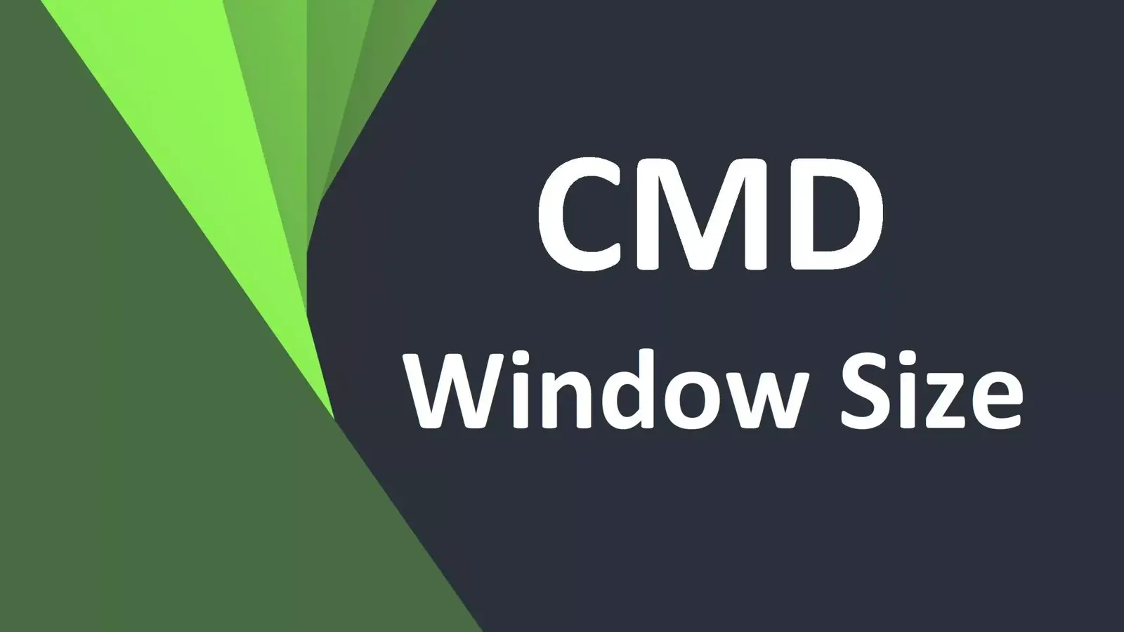 آموزش بزرگ کردن صفحه CMD برای دیدن دستورات : اندازه پنجره CMD