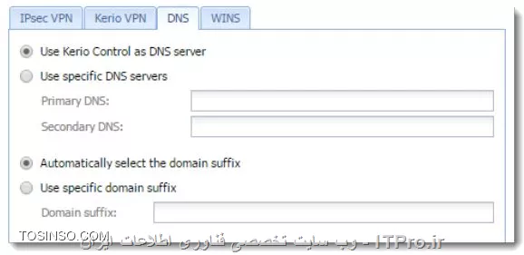 DNS سرور کریو کنترل 