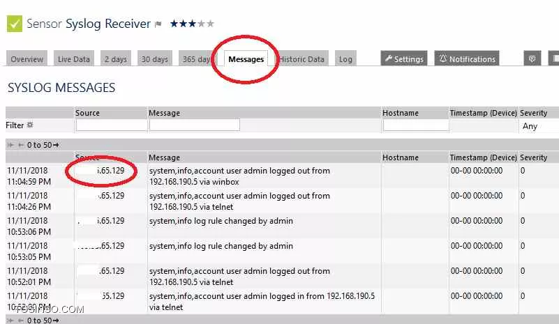 نیازی به تنظیمات snmp نیست.
در میکروتیک باید system logging در تب actions و در تایپ remote آدرس prtg را در فیلد remote address و آدرس میکروتیک را در قسمت src address وارد کنید.
میکروتیک باید با این src address بتواند remote address را پینگ کند (ارتباط داشته باشد)
در تب rules هم برای topic هایی که نیاز دارید action را remote قرار می دهید.
سپس در prtg آدرس ip میکروتیک را بعنوان device اضافه میکنید و syslog receiver را بهش اضافه میکند. با اضافه شدن log جدید ، باید وارد سنسور اضافه شده شوید و در تب messages لاگ های ارسالی از میکروتیک را مشاهده کنید.

برای نمونه چند تصویر از تنظیمات قرار میدهم:

||https://tosinso.com/files/get/1361b6cb-aacf-488b-8935-5be12dcb34be||

||https://tosinso.com/files/get/3a882acd-f950-4216-84bb-aa7ad4e5f0d8||

||https://tosinso.com/files/get/454e1b08-379a-4010-bcf4-eeb06b4c066d||

||https://tosinso.com/files/get/4274b96f-4ada-444d-af2f-20a2c93789b7||