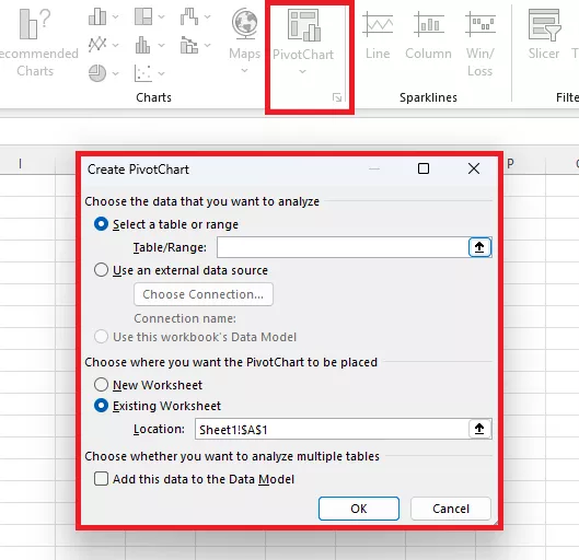 ترسیم چارت با pivottable