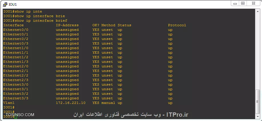 سلام
برای کامپیوتر ها از دستور زیر استفاده کنید:
<center>
||http://network.tosinso.com/files/get/d89b9bff-ea9d-468e-b941-3587ab3381f4||
<center>
برای سوییچ ها هم باید روی vlan آی پی دهی نمایید
<center>
||http://network.tosinso.com/files/get/dc2581c4-0760-4527-b754-015f87f30d3e||
<center>

<center>
||http://network.tosinso.com/files/get/43a4ce5c-820d-4856-9328-a86c5171818f||
<center>
