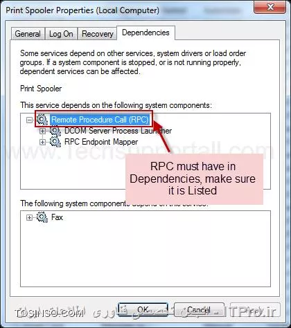 ||http://network.tosinso.com/files/get/bed6191f-7bff-4dd8-b8e9-6d0654db3c79||
||http://network.tosinso.com/files/get/ccc8ac21-553c-47b8-a8bb-5fd8d7e9d517||
!! ||http://network.tosinso.com/files/get/ffcfd060-9b14-436d-b2a2-961362240038||
||http://network.tosinso.com/files/get/d2a76377-ad99-41bd-95e6-496222dfe583||
||http://network.tosinso.com/files/get/43b09d5f-aab0-4908-81a7-2d0297dff4e4||
تمام Print Job رو از مسیر “c:\windows\system32\spool\PRINTERS” حذف کنید.
||http://network.tosinso.com/files/get/61dca4ff-98c1-4fe7-bbed-d3dd37cf12bb||
جالا سرویس Print Spooler رو Start کنید.
||http://network.tosinso.com/files/get/e1e11df6-ec06-420a-803c-b559e91c670b||
سپس سیستم رو مجددا راه اندازی کنید . با تشکر از خانم دلقندی