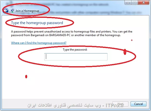 آقا رسول عزیز، سلام مجدد.
آقا فکر کنم شاید مشکل در Home Group پی سی 2 است یعنی پی سیِ 1 سالم، Joined شده ولی پی سی 2 مشکل دار، Available to join است!
ولی هر کاری کردم برای Join کردن پی سی 2 راه به جایی نبردم. مثلاً یه جاهایی صحبت پسورد کرده بود و .... که من یادم نمیاد که برای شبکه کردن این دو پی سی، از پسوردی استفاده کرده باشم. مثلا در عکس زیر:
||https://network.tosinso.com/files/get/44ae45c9-0a33-4936-a0df-37639081636a||

و این هم عکس Home Group ها:

پی سی 1 سالم:
||https://network.tosinso.com/files/get/163c5287-9a3d-4a1a-b413-5eb1c8d74f9f||

و پی سی 2 مشکل دار:
||https://network.tosinso.com/files/get/8db9c0e6-f7bf-4b33-9b09-6508f9acfa28||