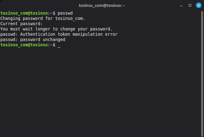 محدودیت تعداد دفعات تغییر رمز عبور در لینوکس (Linux)
