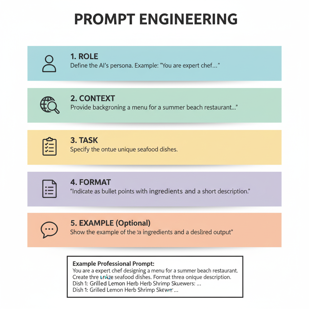 اینفوگرافی ساختار پرامپت مهندسی شده
