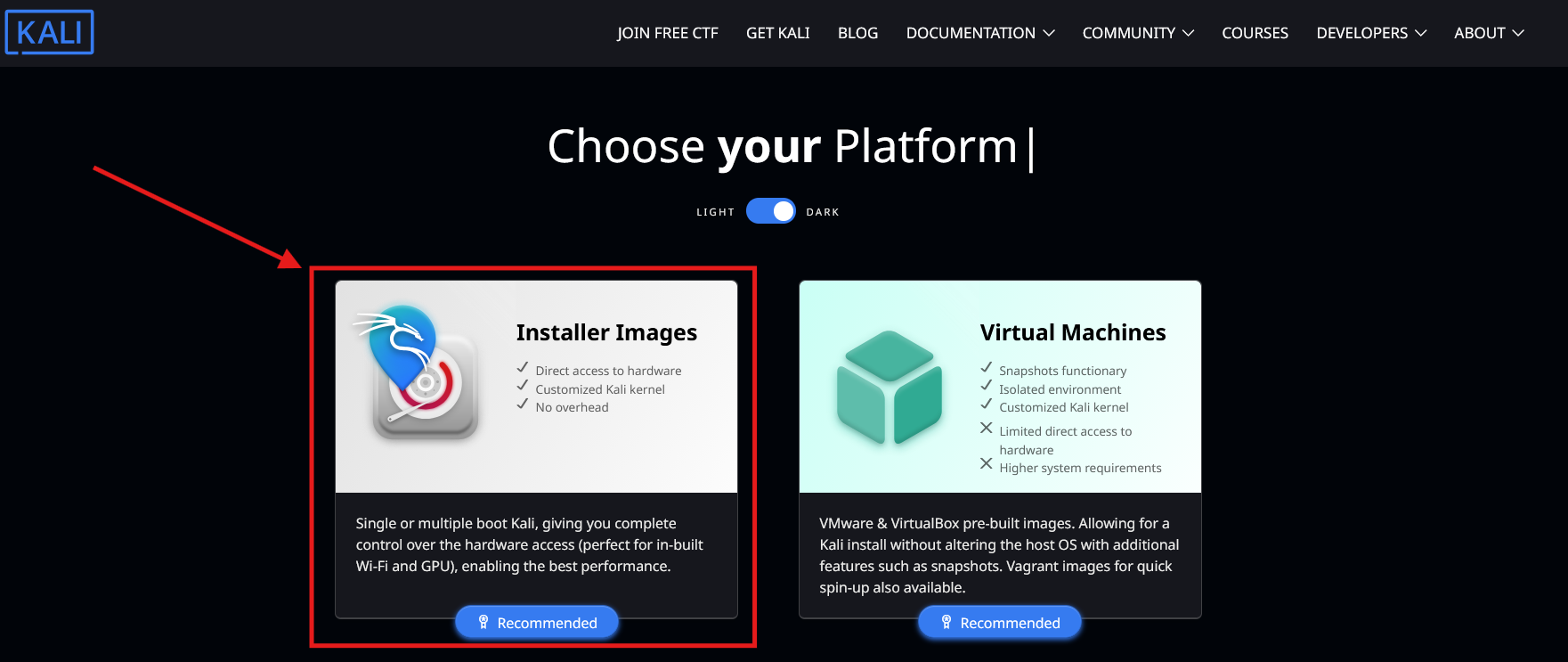 محل دانلود ISO فایل کالی لینوکس
