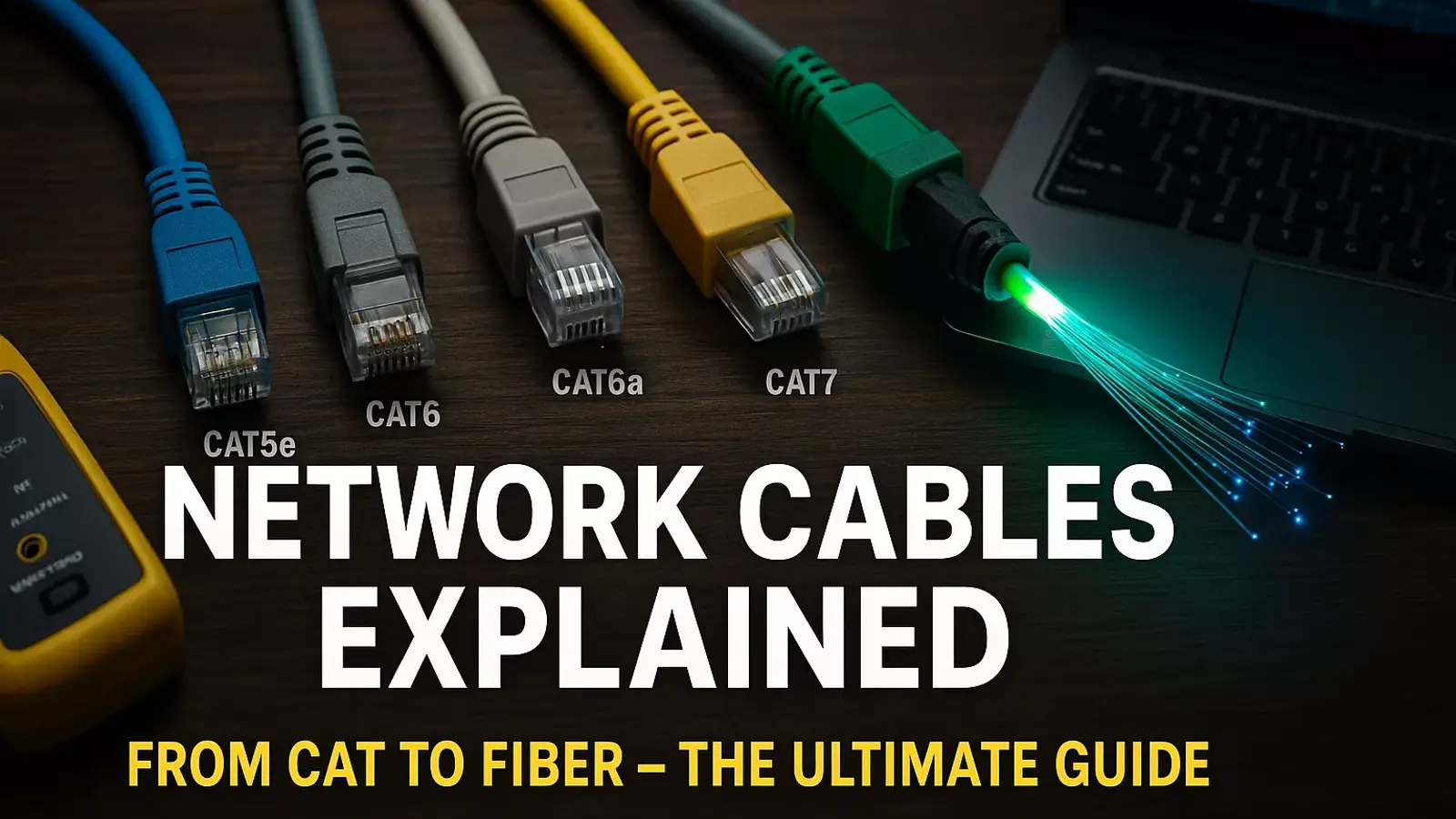 انواع کابل شبکه : کاملترین راهنمای کابل های شبکه از CAT تا Fiber