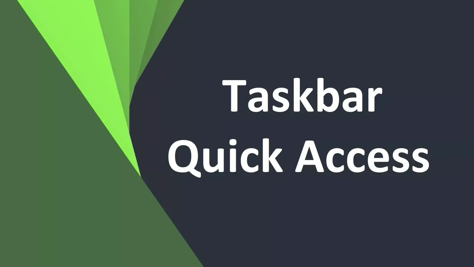 آموزش ایجاد دسترسی سریع به فولدرها از طریق تسکبار (Task Bar)