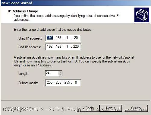 DHCP  یا Dynamic Host Configuration Protocol هسته ی یکی از سرویس های زیرساختاری شبکه محسوب می شود که مسئولیت ارائه IP آدرس ها و اطلاعات مربوط به DNS  سرورها به کلاینتها را بر عهده دارد. درمقاله |DHCP Option::http://www.tosinso.com/Articles/Details/541/DHCP%20Options| به معرفی Option ها و گزینه هایی که در نصب سرویس DHCP در ویندوز سرور 2008 به دانستن مفهوم آنها نیازمند بودیم پرداختم.در این مقاله به صورت تصویری نحوه ی نصب رول DHCP را توضیح خواهم داد و نگاهی گذرا به کنسول مدیریتی DHCP در ویندوز سرور 2008 خواهم داشت.

جهت نصب رول DHCP ، اولین موردی که باید به آن توجه داشت و پیش از نصب ،تنظیم مربوط به آن را چک کرد،داشتن Static IP سروری است که قصد نصب رول DHCP بر روی آن را دارید.در صورتی که سرور دارای Static IP نباشد،شما قادر نخواهید بود رول DHCP را بر روی آن نصب کنید.بعد از دادن IP دستی به سرور یا همان تنظیم Static IP باید طراحی های لازم جهت راه اندازی سرویس DHCP را انجام دهید.در طراحی باید موارد زیر را در نظر بگیرید:

* شبکه ای که قصد نصب این سرویس را بر روی آن دارید دارای چند سابنت و چه رنج IP می باشد؟
* IP آدرس های مر بوط به DNS سرور ،Default Gateway  و  دیگر سرورهای حیاتی و مهم در شبکه ،چه IP هایی هستند؟
*  سرویس DHCP مسئولیت ارائه خدمات به چندین کلاینت یا Device را در شبکه دارد؟
* سروری که قرار است سرویس DHCP بر روی آن نصب شود دارای چند کارت شبکه است ؟
* آیا نیاز شما اقتضا میکند که به روی هرکارت شبکه یک Scope  طراحی کنید یا نه ؟
* متناسب با تعداد کارتهای شبکه،چندین Scope خواهید داشت و کدام Scope بر روی کدام کارت شبکه قرار خواهد گرفت؟
* هر Scope باید از چه رنج IP شروع و تا چه رنج  IP ادامه داشته باشد.بهتر است Scopeها از قبل تعیین شوند.
* رنج IP مربوط به Exclusion Range را مشخص کنید.
* پیشنهاد می شود کلاینتهایی را که می خواهید IP آنها در Reservation Range قرار گیرند را مشخص کنید تا از قلم نیفتند.

!! نصب DHCP Role
جهت نصب رول DHCP ابتدا باید وارد کنسولServer Manager شوید،سپس گزینه Add Roles را انتخاب کنید:

 ||http://www.tosinso.com/files/get/49e7db6a-f526-430f-b283-eef0c7313ab5||
||http://www.tosinso.com/files/get/5ac7cf32-5bb3-4e9b-ba6e-ac73fd9855d5||
 سپس در میان رولهای نمایش داده شده در پنجره زیر،رول DHCP را تیک دارو گزینه Next را انتخاب کنید:

||http://www.tosinso.com/files/get/05e5b9ba-1932-4229-ad65-9ea4b7eeff08||
در صورتی که به سرور خود Static IP نداده باشید،در این مرحله اخطاری مبنی بر Static IP نبودن سرور و عدم امکان نصب رول DHCP را دریافت خواهید کرد.
در مرحله بعدی تعداد کارتهای شبکه ای که در سرور شما وجود دارند و شما می خواهید به روی آنها Scope های خود را تعریف کنید، نمایش داده خواهدشد. هرکدام از کارت شبکه هایی که می خواهید Scope های خود را به روی آنها تعریف کنید ،انتخاب یا تیک دار کنید.اصطلاح Connection Binding یعنی اینکه کدام رنجهای IP بر روی کدام کارت شبکه قرار گرفته باشند. 
همچنین شما درحین نصب رول DHCP  میتوانید دیگر تنظیمات مربوط به Scope ها را هم انجام دهید.در صورتی که تمایل داشته باشید Scope های خود را در همان کنسول مدیریتی DHCP انجام دهید،میتوانید از این مراحل بدون پر کردن گزینه های آن بگزرید.در اینجا ما انجام تنظیمات مربوط به Scope ها را به کنسول مدیریتی DHCP واگذار خواهیم کرد.

 ||http://www.tosinso.com/files/get/d954be2c-3741-4e67-87d9-2f18a1386ca6||
سپس در این مرحله مشخصات مربوط به Parent Domain یا دومینی که می خواهید DHCP  سرور بر روی آن فعالیت داشته باشد و همچنین مشخصات مربوط به DNS Server را وارد کنید و سپس گزینه Validate  را انتخاب کنید تا معتبر بودن DNS سرور شما بررسی و تایید شود.در صورت درست بودن IP مربوط به DNS سرور ، عبارت Valid همراه با تیک سبز رنگ در زیر آن قسمت ظاهر خواهد شد.در نهایت گزینه Next  را انتخاب کنید.

 ||http://www.tosinso.com/files/get/047dd83e-aab9-4ec0-9fa9-ef2a23c0e9e2||
در این مرحله در مورد سرویس WINS از شما سوال پرسیده می شود.در صورتی که در شبکه خود از این سرویس استفاده میکنید در اینجا IP مربوط به سرورهای آن را باید وارد کنید در غیر اینصورت گزینه اول را انتخاب و Next را بزنید:

 ||http://www.tosinso.com/files/get/c8f90b3b-bced-48bf-9612-0c8f1d61b39a||
همانطور که در بالانیز اشاره کردم شما میتوانید در حین نصب رول DHCP ، Scopeهای خود را نیز تعریف کنید .اینکار را در این مرحله از نصب رول می توانید انجام دهید.جهت تعریف Scope  کافی است گزینه Add را زده و اطلاعات خواسته شده مربوط به آن Scope را نیز وارد کنید.در غیر اینصورت گزینه Next را انتخاب کنید و وارد مرحله بعد شوید.
 
||http://www.tosinso.com/files/get/5a9b42e5-6711-44c5-8caa-de4dee95a345||
||http://www.tosinso.com/files/get/ae7a8e02-c12b-4299-9df7-3444b4a306d3||

در این مرحله در صورتی که از IPV6 استفاده میکنید میتوانید گزینه اول را جهت فعالسازی DHCPV6 انتخاب کنید.در غیر اینصورت گزینه دوم را انتخاب و Next را بزنید.
 
||http://www.tosinso.com/files/get/7e1dc8f1-17c7-45d1-b44f-abdf4f620325||

همانطور که از عنوان این پنجره بر می آید،در این قسمت نحوه Authorize کردن را انتخاب میکنید.اکتیودایرکتوری لیستی از DHCP سرورهای مجاز را در خود ذخیره میکند .جهت ذخیره و معرفی این DHCP سرور به اکتیودایرکتوری ،در این قسمت کاربری که در اکتیودایرکتوری است را وارد میکنید.در گزینه اول کاربری که با آن مشغول نصب این سرویس می باشید را انتخاب میکند که معمولا این کاربر ادمین است.در گزینه دوم شما نام کاربر دیگری را میتوانید وارد کنید.در گزینه ی آخر هم می توانید از ذخیره و معرفی این DHCP سرور به اکتیودایرکتوری خودداری کنید و گزینه Next را انتخاب کنید.اما همانطور که میبینید در پایین گزینه سوم به شما این هشدار را میدهد که این DHCP سرور برای اینکه بتواند در اکتیودایرکتوری سرویس دهد باید در آن Authorize شود.به هر حال این انتخاب شما می باشد.در نهایت گزینه Next را انتخاب کنید.

||http://www.tosinso.com/files/get/eabf314e-768e-4890-88cc-f4cadc3d7c7a||
 
در آخر خلاصه ای از اطلاعاتی که وارد کرده اید را به شما نمایش میدهد  و شما با زدن کلید Install این اطلاعات را تائید و نصب رول DHCP را آغاز میکنید.در صورتی که قسمتی از اطلاعات به درستی وارد نشده است گزینه  Previous را انتخاب و آن قسمت مورد نظر را اصلاح کنید.

||http://www.tosinso.com/files/get/7cf3ecd5-e7f5-4656-b614-a0ea465ad130||
 
با انتخاب گزینه Install ، رول DHCP شروع به نصب میکند.

||http://www.tosinso.com/files/get/be4b7009-f294-4b9d-9161-aa79f43cf497||
 
و در نهایت رول DHCP نصب می شود:
 
||http://www.tosinso.com/files/get/ab71f3f7-eae5-4fe1-900c-ecf8be4eeb96||

جهت وارد شدن به کنسول مدیریتی DHCP سرور از طریق منوی استارت،گزینه Administrative Tools و سپس DHCP را انتخاب کنید یا در Run تایپ کنید: dhcpmgmt.msc

شکل زیر نمایی از کنسول مدیریتی DHCP سرور است:

||http://www.tosinso.com/files/get/9d02c750-7c35-4dc4-9607-627f90456827||

!! ایجاد Scope جدید
برای ایجاد یکScope جدید در کنسول مدیریتی DHCP ،بر روی IPV4 راست کلیک کرده و گزینه New Scope را انتخاب کنید.سپس مراحل زیر را با دقت دنبال کنید:
 
||http://www.tosinso.com/files/get/34d01466-0152-4896-8166-7742f011fd8f||
||http://www.tosinso.com/files/get/b252e709-06b6-4010-9263-7b276c3ccf82||
 
در این پنجره باید برای Scopeی که می خواهید ایجاد کنید نامی انتخاب کنید و برای آن می توانید توضیحاتی را در قسمت Description اضافه کنید.Description در مواقعی که تعداد Scope ها زیاد باشد بسیار کاربردی می باشد.سپس گزینه Next را انتخاب کنید:

||http://www.tosinso.com/files/get/9fe64976-e2b7-4ee8-a34d-03144fc29c63||
 
در این پنجره،رنج IP ی که می خواهید آن Scope داشته باشد را مشخص می کنید.به خاطر داشته باشد که در End IP ، 8 کاراکتر آخر نمی تواند بیشتر از 254 باشد(همانطور که می دانید از 255 جهت Broadcast استفاده می شود). متناسب با رنج IP ی که واردمیکنید و کلاسی که آن رنجIP دارد،در قسمت پایین به صورت خودکار Subnet پر می شود:

||http://www.tosinso.com/files/get/47653958-410e-44a5-b8e7-0848a93487fa||
 
در پنجره بعدی شما آن رنجی را که می خواهید به عنوان Exclusion Range در نظر بگیرید را تعریف میکنید.شما می توانید بیش از یک Exclusion Range تعریف کنید.همانطور که میبینید در اینجا دو رنج IP برای Exclusion Range در نظر گرفته شده است:
 
||http://www.tosinso.com/files/get/a4f5cca4-1815-44ae-b36d-1cdd28af941b||

همانطور که از اسم این پنجره بر می آید،شما در اینجا مدت زمانی را که می خواهید IP ها را به کلاینتها قرض بدهید را تعریف می کنید،این مدت زمان یا همان Lease Duration به صورت پیش فرض 8 روز در نظر گرفته شده است که می توانید آن را تغییر دهید:
 
||http://www.tosinso.com/files/get/1fa23d7d-5a2b-4f5b-869f-22e83d7dde20||

در پنجره بعدی مشخص میکنید که آیا می خواهید تنظیمات مربوط به Option های DHCP را انجام دهید یا نه؟در اینجا جهت انجام این تنظیمات گزینه اول انتخاب شده است:

||http://www.tosinso.com/files/get/4ceda800-8a6c-42b8-bc71-0fe5f861c063||
 
Default Gateway های خود را در این قسمت تعریف و سپس Next را انتخاب کنید:

||http://www.tosinso.com/files/get/0a0c83ef-0d91-43c0-a71e-efbd5718af35||
 
در مرحله بعدی نام دومین و مشخصات مربوط به DNS Server را وارد کنید و گزینه Next را انتخاب کنید:

||http://www.tosinso.com/files/get/0d7d3874-6843-4b34-b2b7-09fbfae2d0b7||
 
در صورتی که از سرویس WINS استفاده میکنید اطلاعات مربوط به آن را وارد کنید ،در غیر اینصورت هم مجددا گزینه Next را انتخاب کنید:

||http://www.tosinso.com/files/get/2240e1fe-d43e-46a4-acea-a66de90341e7||
 
در این پنجره از شما پرسیده می شود که آیا می خواهید Scope مورد نظر را فعال کنید یا خیر؟در اینجا گزینه اول جهت فعالسازی Scope انتخاب شده است:
 
||http://www.tosinso.com/files/get/ae9083c0-05aa-4546-8595-30643ec0ff85||

و در نهایت با انتخاب گزینه Finish ،Scope  مورد نظر شما ایجاد خواهد شد:

||http://www.tosinso.com/files/get/51623f82-3668-4d53-b0c8-d0787a10bc3c||
 
و این هم نمایی از Scope ی که ایجاد کرده اید:

||http://www.tosinso.com/files/get/883a7d9c-1a06-417e-a07a-e6b23a5ec24f||
 
!! Scope Options
*Address Pool:*
کلیه IPهای مربوط به Scopeی که تعریف کرده اید در این قسمت قرار دارند.

*Address Lease:*
هر کلاینتی که در شبکه بالا بیاید و از سرویس DHCP ، IP دریافت کند در قسمت Address Leases ظاهر خواهد شد.

*Reservation:*
جهت اختصاص دادن Static IP به برخی از کلاینتهای بخصوص در این قسمت می توانید IP را برای آن کلاینتها را تعریف کنید.بر روی Reservation راست کلیک کرده و New Reservation را انتخاب کنید و سپس اطلاعاتی که از شما خواسته شده است را وارد کنید:
 
||http://www.tosinso.com/files/get/b47b5539-2d25-4c5f-b24d-f18d5fc240f3||
||http://www.tosinso.com/files/get/e98f70a0-d7bf-48f1-8320-e8e8f797e3f0||
 
*Scope Option:*
در این قسمت می توانید تنظیمات مربوط به Scope را ایجاد یا تغییر دهید.بر روی Scope option راست کلیک و گزینه Configure Option را انتخاب کنید:
 
||http://www.tosinso.com/files/get/1519b44e-51b7-4855-90d5-944f365797c0||
||http://www.tosinso.com/files/get/124f24c0-3cf9-4966-8522-dc9ef93f2115||
 
!! نتیجه گیری
DHCP یکی از سرویس های پایه ای و اساسی در شبکه محسوب می شود که تعریف،نصب و راه اندازی آن همانند دیگر سرویس های مهم شبکه نیازمند دقت و طراحی  می باشد.در این مقاله سعی شد نگاهی بر مبانی لازم جهت نصب و راه اندازی این سرویس مهم را  ارائه دهم.


نویسنده : فاطمه قرباوی
منبع : |جزیره سرویس های شبکه مایکروسافت وب سایت توسینسو::https://tosinso.com/microsoft|
هرگونه نشر و کپی برداری بدون ذکر منبع دارای اشکال اخلاقی می باشد. 
