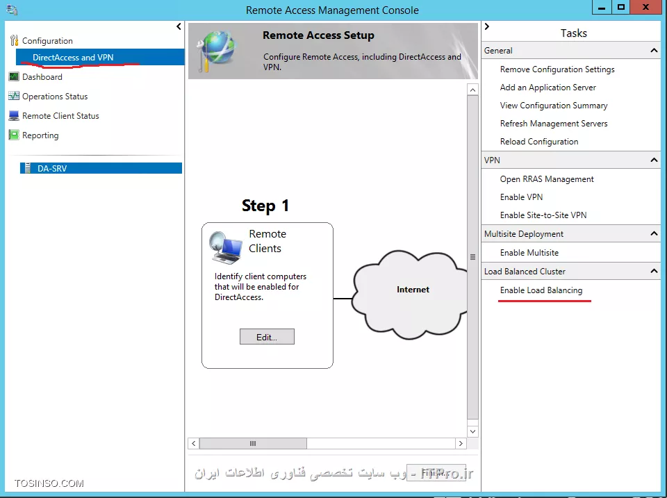 ایجاد  High Availability و Load Balancing برای DirectAccess Server