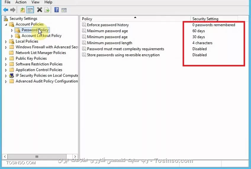 اعمال پالیسی مشترک در شبکه های Workgroup با استفاده از قابلیت Security Template