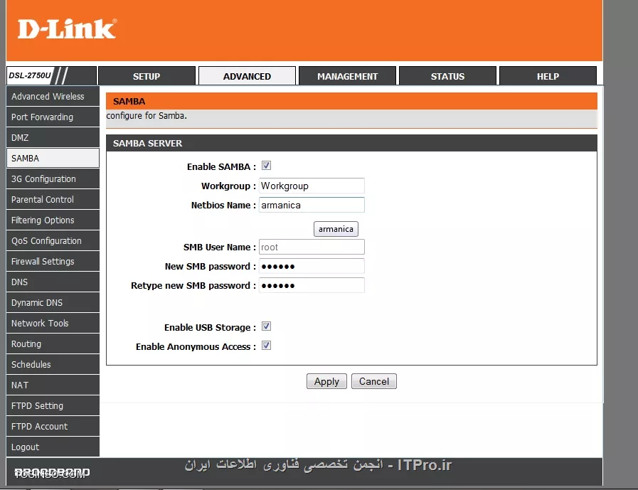 یکی از قابلیت های جدید مودم های ADSL توانایی اتصال دستگاه های دیجیتالی به آنها از طریق پورت USB است. این قابلیت دو مزیت بسیار مهم را در اختیار شما قرار می دهد.
نخستین مزیت که به صورت عمومی از آن به عنوان Sharepoint نام برده می شود، توانایی به اشتراک گذاری دستگاه هایی مانند وب کم یا پرینتر در شبکه ی خانگی تان است. بدین ترتیب اگر به طور مثال پرینتری داشته باشید که به خودی خود توانایی اتصال به شبکه نداشته باشد، می توانید آن را به پورت USB مودم متصل نمایید تا مودم با اختصاص یک آی پی به پرینتر آن را برای شما در شبکه به اشتراک بگذارد.
دومین مزیت ( در صورتی که مودم شما از این قابلیت پشتیبانی نماید ) توانایی دانلود مستقیم از مودم به روی هارد یا فلش متصل به آن، بدون نیاز به وجود کامپیوتر است. بدین ترتیب که شما با معرفی لینک دانلود خود به مودم و تعیین زمان و سرعت مورد نظر،می توانید مودم را برای دانلود فایل های پرحجم، در زمانی که کامپیوترتان خاموش است برنامه ریزی کنید.
در ادامه جهت آشنایی بیشتر شما با این دو عملکرد، به صورت تصویری روش انجام آن ها را به شما نشان می دهیم.
--
ابتدا هارد اکسترنال را از طریق کابل USB خود به پورت USB مودم دی اس ال مورد نظر خود متصل نمایید. معمولا این پورت با عناوین USB، SharePoint و یا پورت Connect USB مشخص شده است ، مرورگر وب مورد نظر خود را باز نمایید و IP آدرس مودم خود را در نوار آدرس تایپ نموده و وارد آن شوید. فارغ از اینکه برند مودم شما چیست معمولاً این آدرس، آی پی 192.168.1.1 است. در صورتی که این آدرس نبود، می‌توانید آن را از طریق دفترچه راهنمای مودم بیابید. پس از وارد نمودن آی پی مودم بر روی مرورگر شما صفحه ‌ای ظاهر می‌شود که در آن باید یوزر و پسورد دستگاه را وارد نمایید. این یوزر و پسورد به صورت معمول admin است اما در برخی مودم ها برای فهمیدن آن باید به دفترچه راهنمای مودم مراجعه نمایید.
||http://hardware.tosinso.com/files/get/7edf3290-c574-4f80-bb71-f6cabda3957a||
قدم بعدی ،تنظیم کردن مودم برای ارتباط با هارد هست ، به قسمت مربوط به تنظیمات USB بروید. بسته به نوع مودم شما، این تنظیمات احتمالا در یکی از منو های Storage، USB Devices، NAS ( Network Attached Storage ) ، Connect USB و SharePoint و یا در قسمت Advanced Setting با عنوان SAMBA قرار دارد.
||http://hardware.tosinso.com/files/get/48f8274f-ea63-4627-a553-a292b09a8331||
حال می بایست نام Workgroup و Username و Password را برای اتصال به هارد از طریق شبکه مشخص نمایید.
Workgroup نام گروه کاری در شبکه ایست که هارد در آن قرار خواهد گرفت. در نظر داشته باشید که نام گروه کاری را هرچه تعیین می‌کنید، همان نام را باید برای گروه کاری کامپیوتر خود نیز انتخاب کنید. در ویندوز 7 و 8 تعیین این نام از مسیر Control Panel > System > Change System Settings انجام می شود ، به صورت Default نام گروه کاری تمام کامپیوتر ها Workgroup است ، توصیه می‌شود شما هم برای هارد خود همان کلمه Workgroup را انتخاب نمایید. Usernsame و Password را هم در فیلد های مربوطه پر نمایید. توجه داشته باشید که در برخی مودم ها مانند مودم های دی لینک ممکن است Username بصورت ثابت تعیین شده باشد و شما توانایی تغییر آن را نداشته باشید. دقت کنید که قسمت Enable USB Storage نیز حتماً فعال باشد.
بعد از اعمال تنظیمات این بخش، دکمه Apply را کلیک نمایید تا تنظیمات در مودم ذخیره شود.
تذکر. در برخی از مودم ها ممکن است کارهای بیشتری را برای تنظیم مودم می بایست انجام دهید. به طور مثال در مودم های LINKSYS بعد از باز نمودن تب مربوط به پورت USB، نام هارد اکسترنال شما در لیست دستگاه های متصل به مودم باید دیده شود. اگر هارد درایو شما در این لیست دیده نشد، با ریفرش یا restart کردن مودم روتر این مشکل برطرف خواهد شد.
پس از آن شما برای به اشتراک گذاری هارد حتما باید دکمه Share this device یا Create Share که در کنار نام هارد قرار دارد را بزنید. قدم بعدی برای شما  دسترسی به هارد درایو به اشتراک گذاشته شده است ،  اکنون که مودم شما در شبکه به اشتراک گذاشته شده است می‌توانید از طریق کامپیوتر به آن دسترسی پیدا کنید. ساده‌ترین روش انجام این کار وارد کردن آی پی مودم یا هارد ( در صورتی که مودم شما امکان تخصیص آی پی به هارد را میدهد و شما در مرحله تنظیمات این کار را انجام داده‌اید ) در نوار آدرس Windows Explorer به صورت 192.168.1.1\\ وصل میشوید و یا در Run این آدرس را با دو تا بک اسلش در پست آی پی قرار دهید. این روش یک ایراد دارد و آن نیاز مجدد به تایپ آدرس مذکور در هر بار دسترسی به هارد است. برای حل این مشکل شما می‌توانید آن هارد را بصورت یک درایو در کامپیوتر خود ثبت کنید و از آن به بعد برای هر بار دسترسی به هارد بر روی آیکون این درایو که دیگر در MyComputer قابل مشاهده است کلیک نمایید.
با توجه به اینکه روش نخست بخشی از روش دوم محسوب می‌شود برای اینکه هر دو روش را توضیح داده باشیم، روش دوم را برای شما شرح می دهیم. ایجاد دسترسی دائمی به هارد  که با نام Map Drive معروف است برای این منظور  Windows Explorer یا همان My Computer را نمایید و بر روی Map a Network Drive کلیک نمایید. 
||http://hardware.tosinso.com/files/get/ee9a27b4-e878-4cae-8993-16fa4ebc8d85||
یک پنجره جدید با عنوان Map a Network Drive باز می شود. با کلیک بر روی گزینه ی Drive، لیست آبشاری برای شما نمایش داده می شود که شما می توانید از این لیست، نام درایو مورد نظر خود را انتخاب نمایید
||http://hardware.tosinso.com/files/get/4bebef8b-e154-4ec1-8f6f-4767336a97c1||
حال در قسمت Folder آدرس و نام هارد که احتمالاً همان 192.168.1.1 را وارد نمایید. سپس بر روی گزینه Browse کلیک نمایید.
||http://hardware.tosinso.com/files/get/db561f86-dc4b-4684-938b-b1f6dc74a0d1||
با کلیک بر روی این گزینه، پنجره ی Windows Security باز شده و شما باید یوزر و پسوردی که در تنظیمات مودم انتخاب نمودید را وارد نمایید.
||http://hardware.tosinso.com/files/get/4266bb87-92d3-44e1-9619-bab1d6e45785||
بعد از تایید پسورد شما، پنجره ای با عنوان Browse For Folder باز شده و بر روی آی پی مودم خود کلیک نموده و هارد خود را انتخاب نمایید.
||http://hardware.tosinso.com/files/get/fdd53a70-1b17-4a8e-9213-ddbd43218b8e||
اگر این اطلاعات را فراموش نموده اید، مجددا وارد پنل کنترلی مودم خود شوید و این اطلاعات را مشاهده نمایید. حال گزینه ی Reconnect at Logon را کلیک کرده و فعال نمایید و سپس گزینه ی Finish را کلیک نمایید. بعد از چند ثانیه فولدری که از هارد خود ایجاد کردید بر روی پنجره Windows Explorer شما نمایش داده می شود.
||http://hardware.tosinso.com/files/get/afb848f4-f711-4a54-a3ab-105016b9dc7f||
حال شما می توانید فایل ها و فولدرهای مورد نظر خود را بر روی این هارد متصل به مودم قرار دهید، بدون این که اتصال مستقیم به آن داشته باشید از آن به عنوان یک هارد اینترنال و یا اکسترنالی که مستقیما به آن متصلید، استفاده نمایید.
نکته 1. شما برای هر کامپیوتری که قصد دارید از آن به این هارد متصل شوید باید این مراحل را انجام داده و تنظیمات Map Network Drive را اعمال نمایید تا به این هارد متصل شوید. و یا راه سریع تر استفاده از Run و تایپ آدرس 192.168.1.1\\ است.
نکته 2. بعضی از این روترها به شما این امکان را می دهند که از طریق پنل کنترلی مودم در تب مرتبط با پورت USB هارد خود را فولدر بندی کنید تا به هنگام ایجاد درایو بر روی کامپیوتر از آن فولدرها استفاده نمایید.
نکته . توجه داشته باشید برای متصل شدن به این هارد حتما باید این تنظیمات را انجام نمایید.
نکته 4. اگر شما از یک کامپیوتر وایرلس استفاده می نمایید، قبل از تنظیمات، از متصل بودن به مودم Wireless اطمینان حاصل فرمایید. یا اگر به صورت مهمان به شبکه بی سیم متصل هستید باید به شبکه اصلی وصل شوید.
نکته 5. برای راحت تر شدن این روند، بهتر است آخرین نسخه فریم ور مودم خود را دانلود کرده و پس از نصب آن این تنظیمات را انجام نمایید.
با این تنظیمات شما می توانید به صورت مستقیم هارد مورد نظر را در شبکه خود به اشتراک گذاشته و از آن استفاده نمایید.