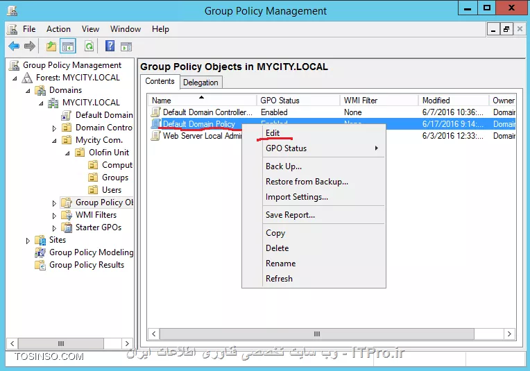 ایجاد Data Recover Agent برای رمزگشائی کردن فایلهای کاربران در Domain