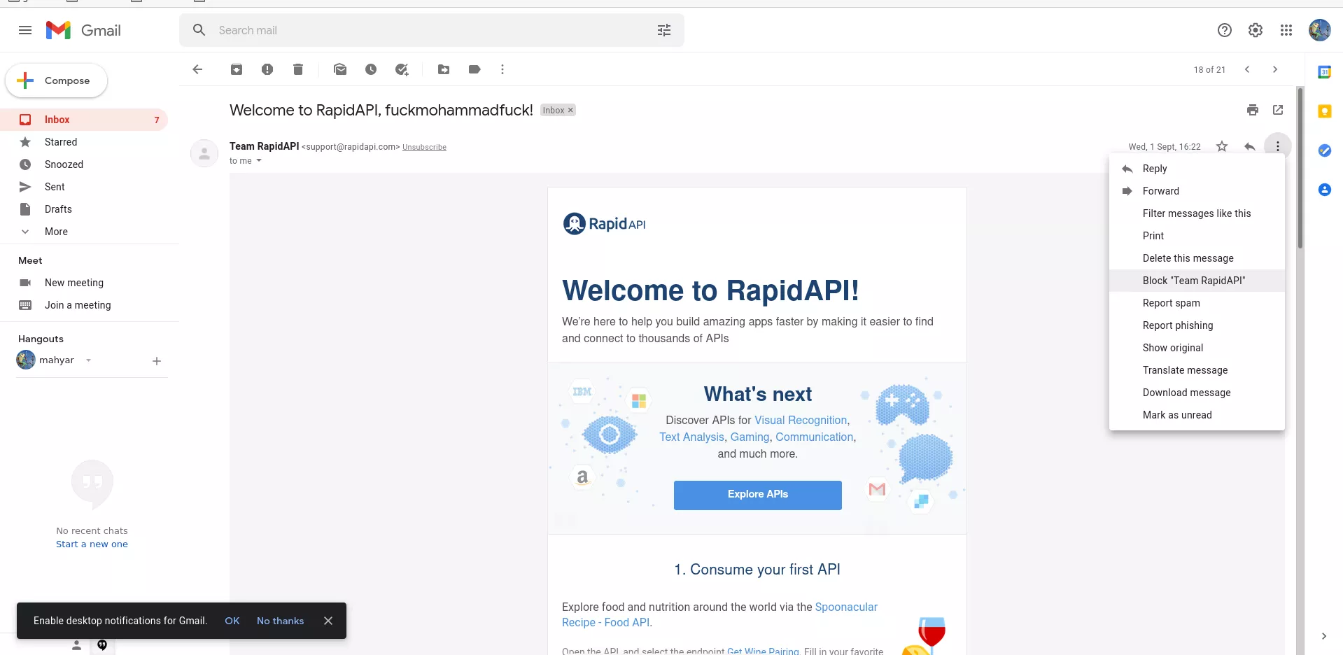 مسدود کردن ایمیل های ارسالی در برنامه مدیریتی جیمیل