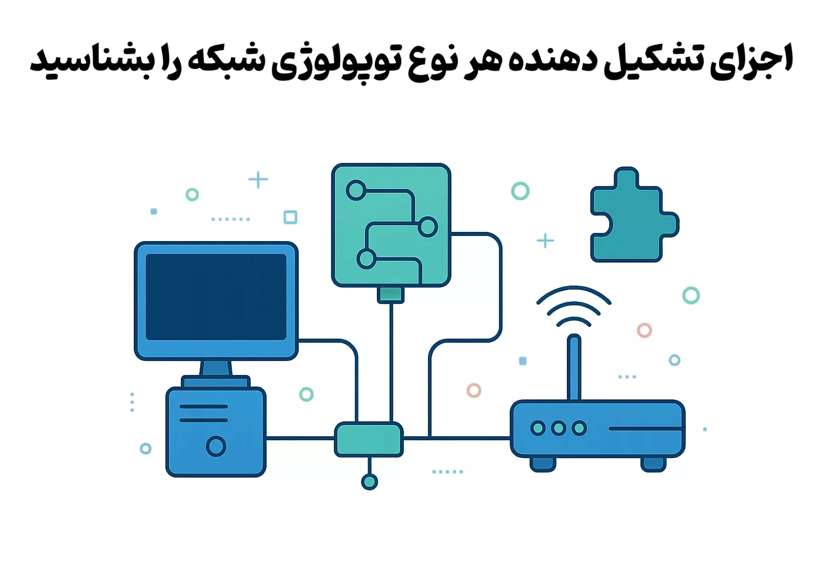 اجزای تشکیل دهنده هر نوع توپولوژی شبکه را بشناسید