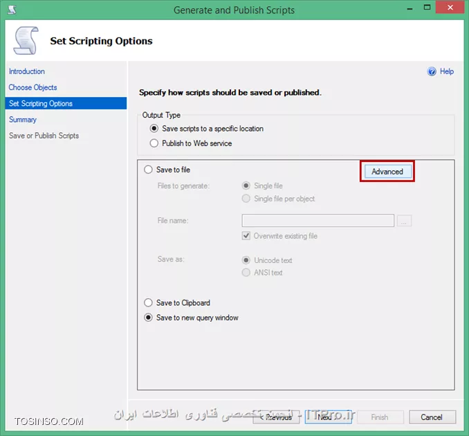 دوست عزیز، شما به دو صورت می تونید بانک رو انتقال بدید، یکی تهیه کپی پشتیبان از بانک و Restore کردن آن روی مقصد هست. پیشنهاد می کنم مقالات دوست خوبم مهندس نصیری را در این باره مطالعه کنید:

# |Backup گیری از SQL Server : معرفی انواع Backup در SQL Server::https://tosinso.com/articles/6038/%d8%a7%d9%86%d9%88%d8%a7%d8%b9-%d8%b1%d9%88%d8%b4-%d9%87%d8%a7%db%8c-%d8%aa%d9%87%db%8c%d9%87-%d9%be%d8%b4%d8%aa%db%8c%d8%a8%d8%a7%d9%86-%d8%a7%d8%b2-SQL-Server-plus-%d8%a7%d9%86%d9%88%d8%a7%d8%b9-Recovery-Model|
# |Backup گیری از SQL Server : معرفی انواع Recovery Model در SQL سرور::https://tosinso.com/articles/6038/%d8%a7%d9%86%d9%88%d8%a7%d8%b9-%d8%b1%d9%88%d8%b4-%d9%87%d8%a7%db%8c-%d8%aa%d9%87%db%8c%d9%87-%d9%be%d8%b4%d8%aa%db%8c%d8%a8%d8%a7%d9%86-%d8%a7%d8%b2-SQL-Server-plus-%d8%a7%d9%86%d9%88%d8%a7%d8%b9-Recovery-Model|

حالت دیگه ایجاد Script از روی بانک به همراه اطلاعات اون هست. برای اینکار، ابتدا بر روی بانک مورد نظر راست کلیک کنید و از قسمت Tasks گزینه Generate Scripts و انتخاب کنید:

||http://dba.tosinso.com/files/get/fa029f2c-21a4-4487-b548-54c54b8d47ae||

بعد از اینکار از پنجره باز شده میتونید گزینه Script entire database and all database objects را برای اسکریپت کردن کل بانک و یا Select specific database objects برای انتخاب کردن موارد دلخواه را انتخاب کنید:

||http://dba.tosinso.com/files/get/d61adc0a-0849-4067-9e2b-a1c52fb92e28||

با کلیک بر روی Next از پنجره باز شده روی دکمه Advance کلیک کرده و از لیست گزینه Types of data to script رو روی Schema and Data قرار بدید و روی دکمه Ok کلیک کنید:

||http://dba.tosinso.com/files/get/4a2541a5-8c42-444d-8984-13e02f3e4fb2||

||http://dba.tosinso.com/files/get/fd6f82c6-1639-41ce-954b-f54d2d8764a3||

در نهایت بر اساس نیازتون یکی از گزینه های Save to file یا Save to clipboard و یا Save to new query window رو انتخاب کنید و روی دکمه Next کلیک کنید و در پنجره بعدی هم روی Next کلیک کنید. با این کار Script شما برای ایجاد بانک به همراه داده ها ایجاد خواهد شد که با اجرای این Script رو کامپیوتر بانک شما ایجاد میشه. از این روش بیشتر برای انتقال اطلاعات از نسخه های جدیدتر SQL به نسخه های قدیمی تر استفاده میشه.

البته موارد دیگه ای هم مثل Copy Database وجود داره که همین دو تا مورد ذکر شده کار شما رو راه میندازه.